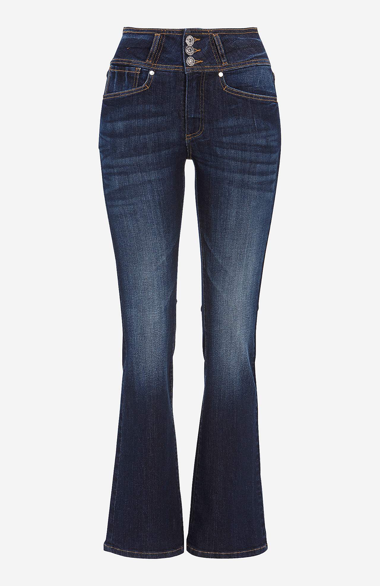 Bootcut-Jeans mit hohem Bund Jennifer