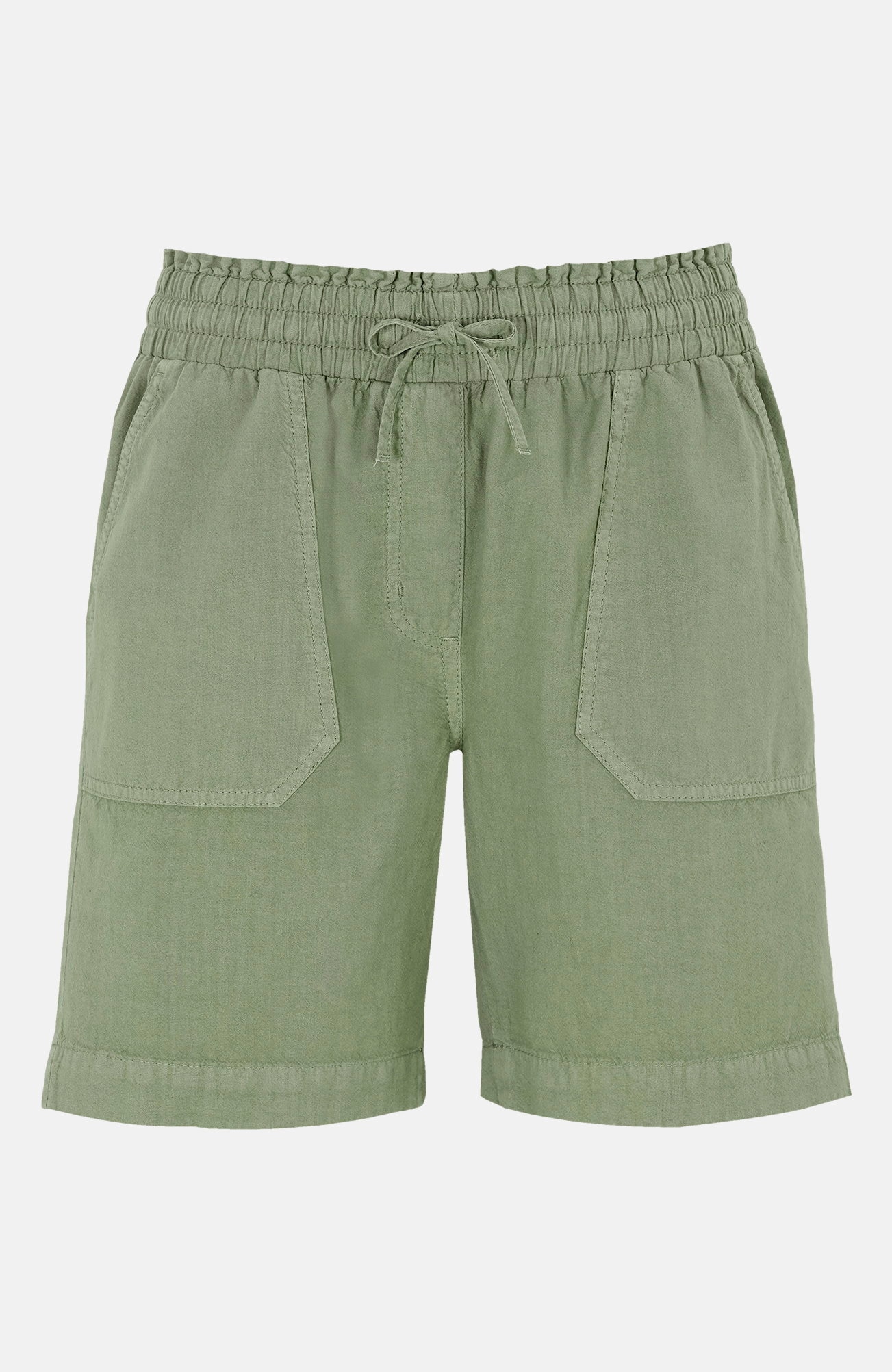 Shorts aus gewaschener Baumwolle Jade