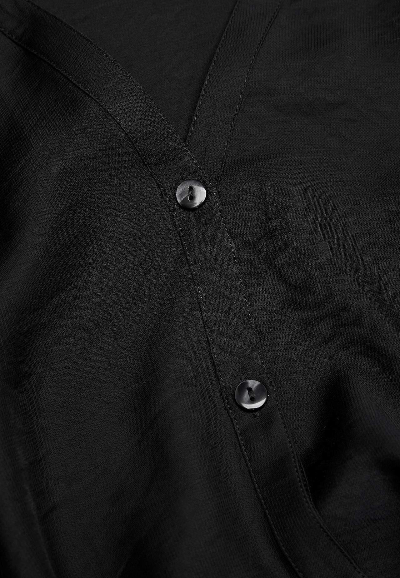 Gewebte Bluse mit Knöpfen