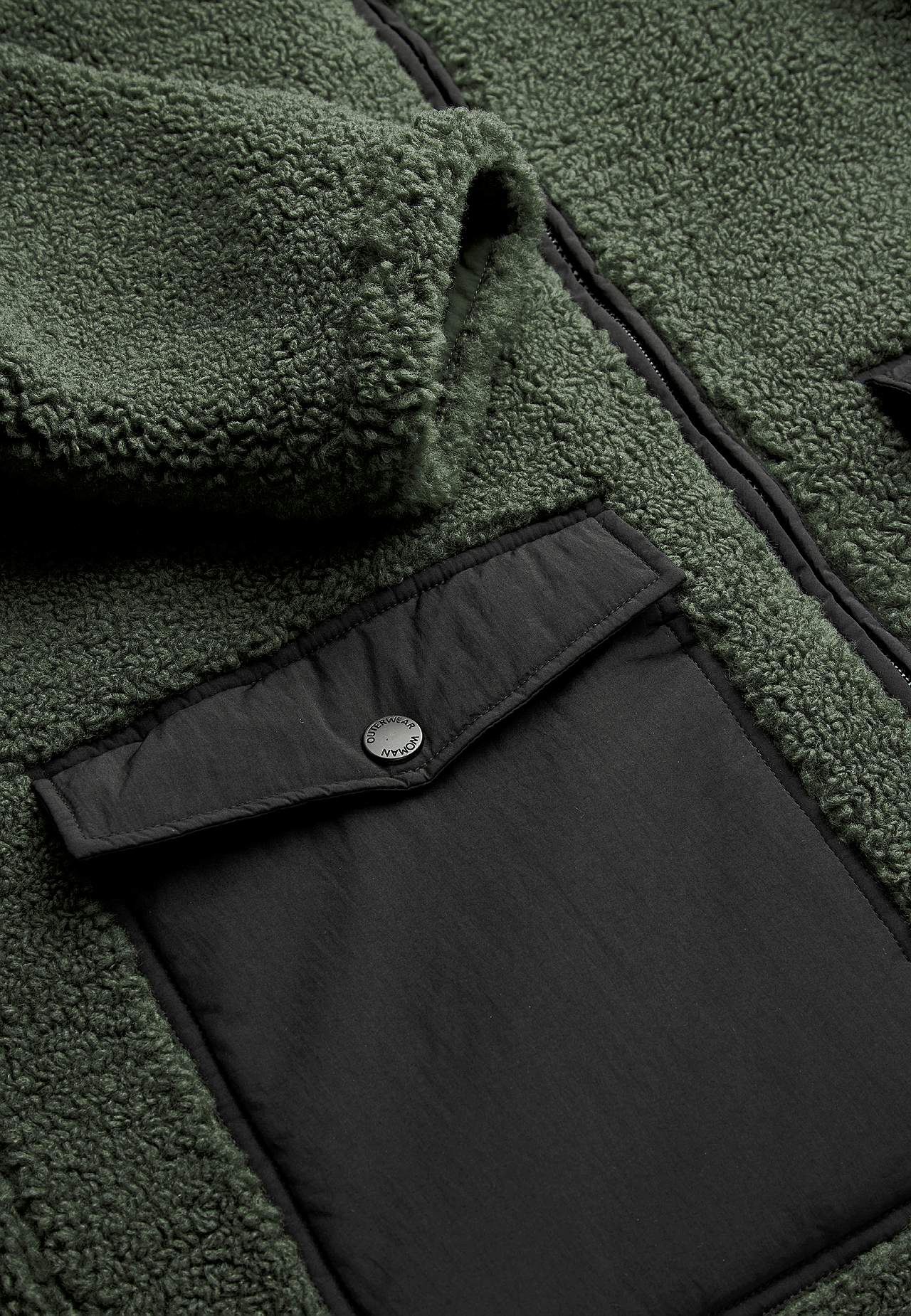 Fleecejacke mit hohem Kragen