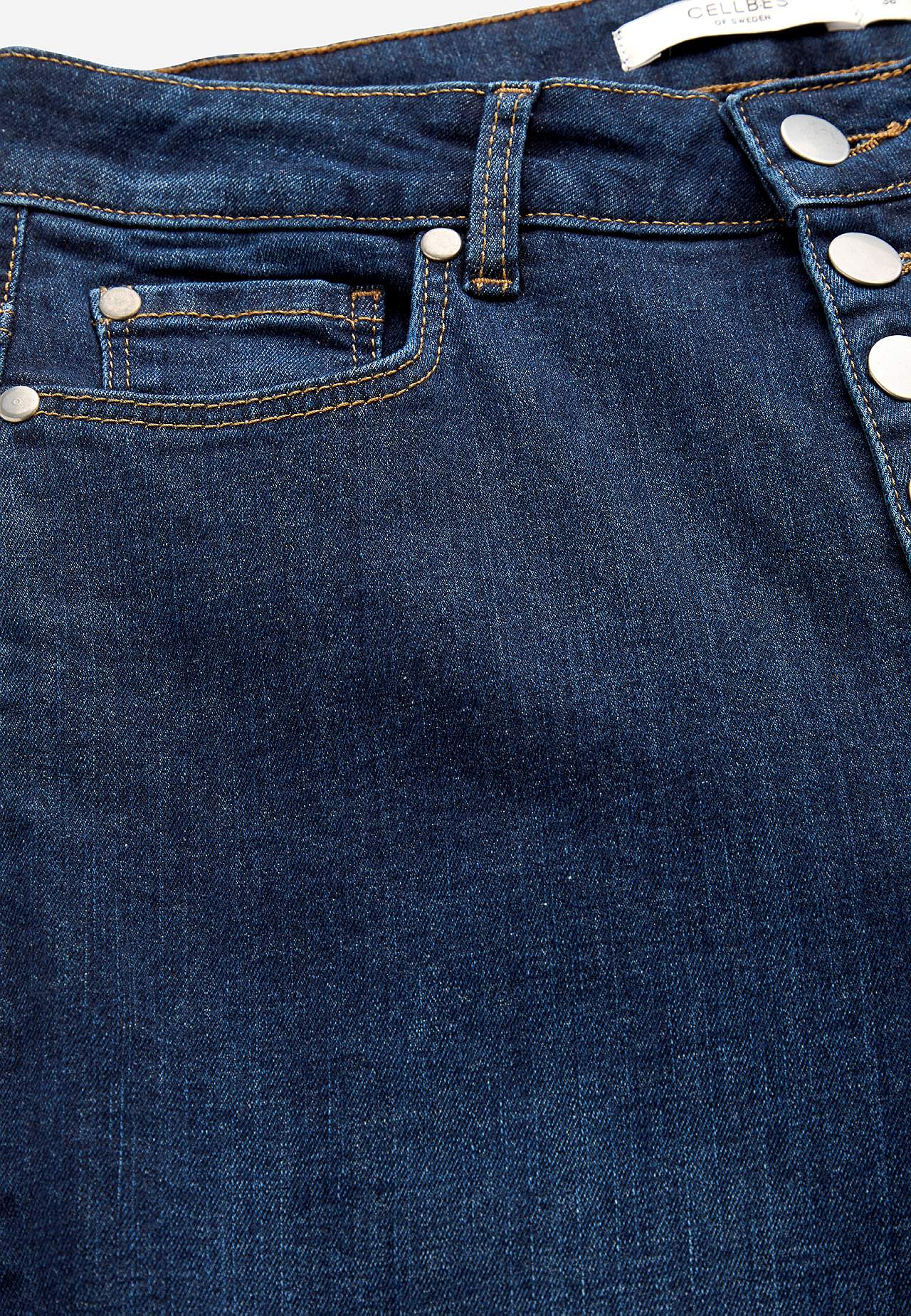 Stretch-Jeans mit hoher Taille