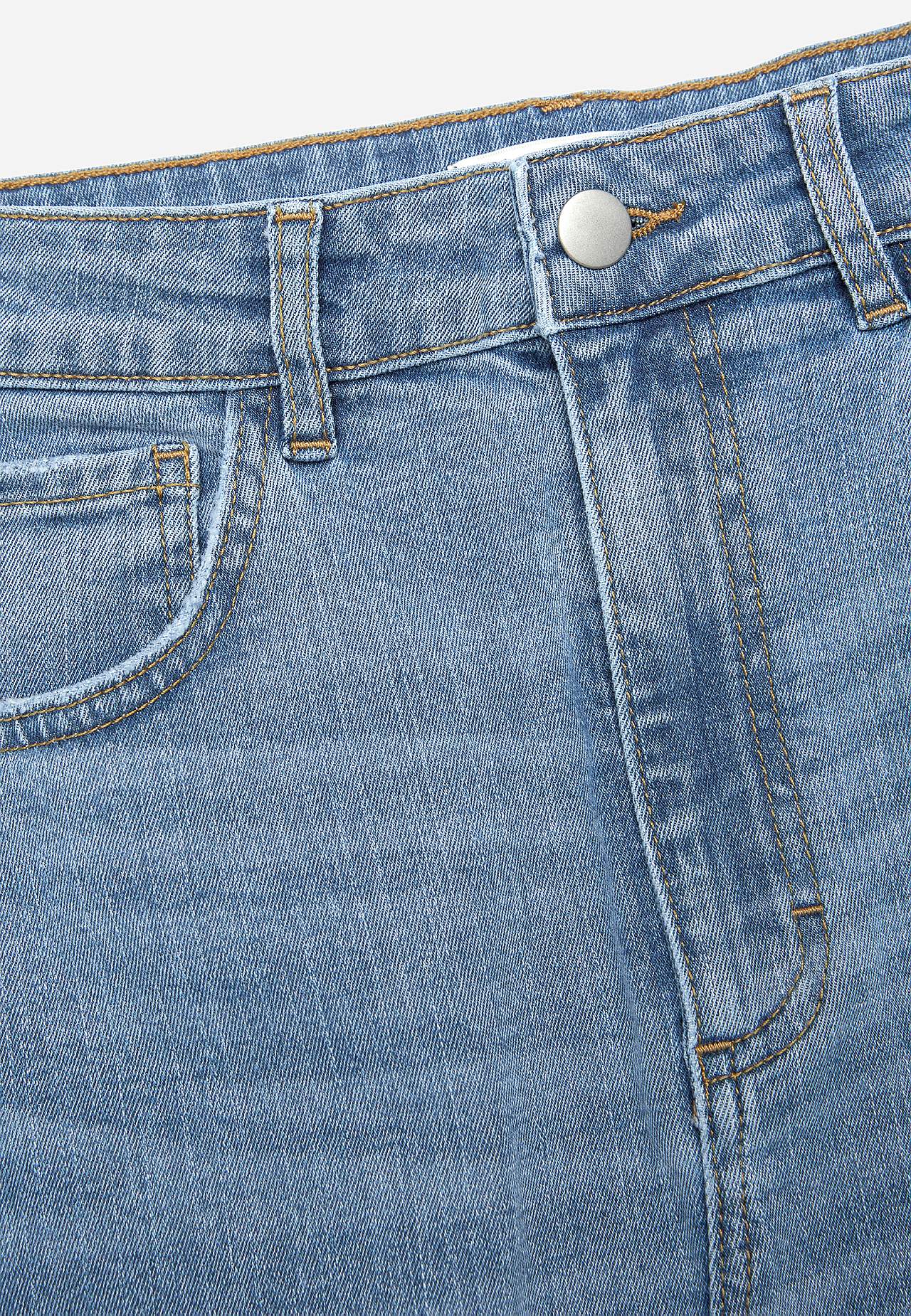 Jeansrock mit Schlitz vorne