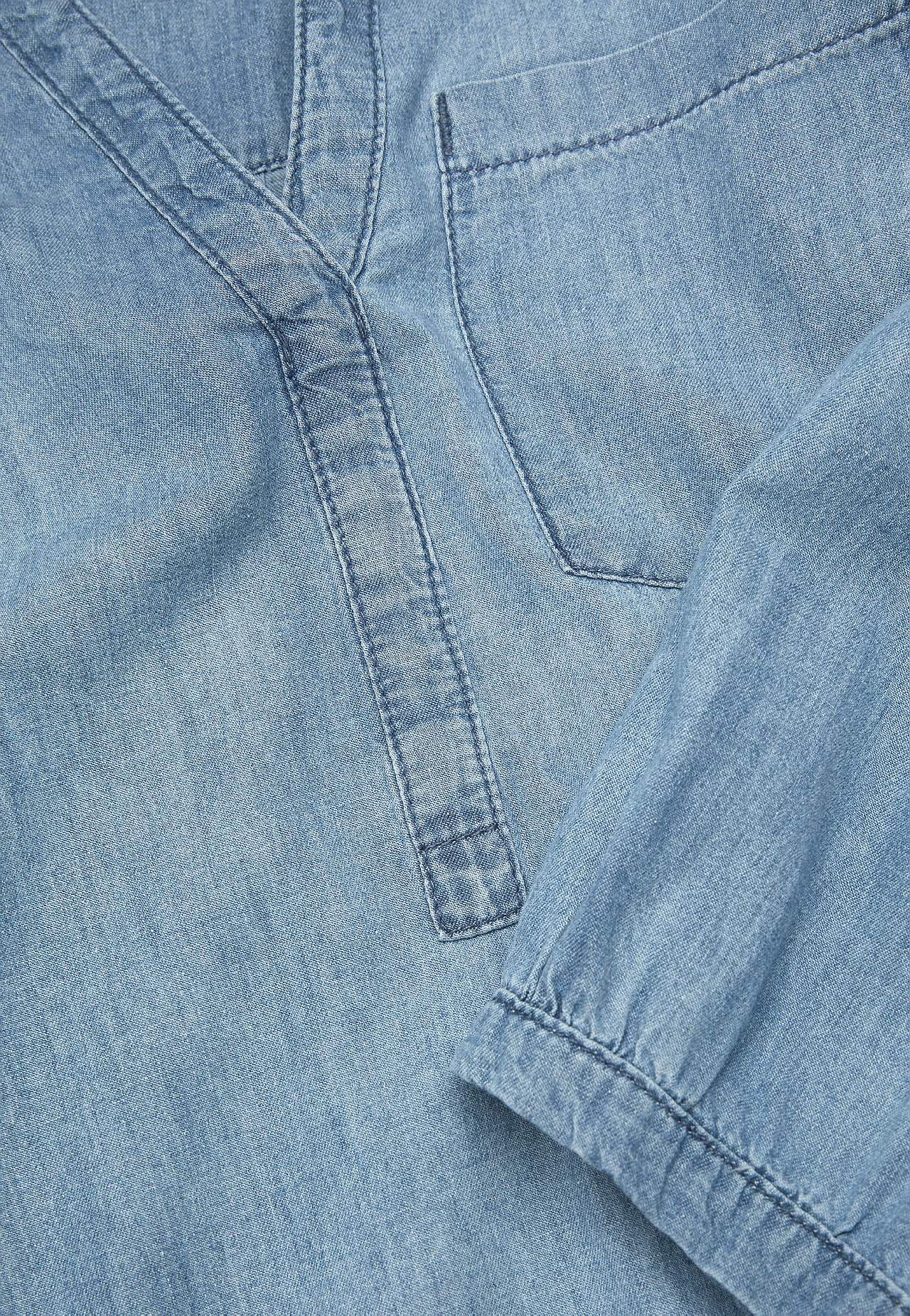 Jeansbluse mit Brusttasche