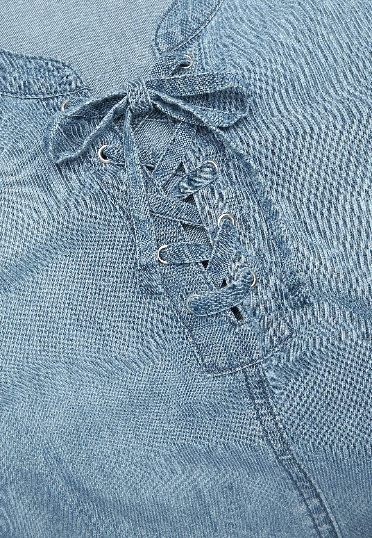 Denim-Tunika mit Schnürung Ella