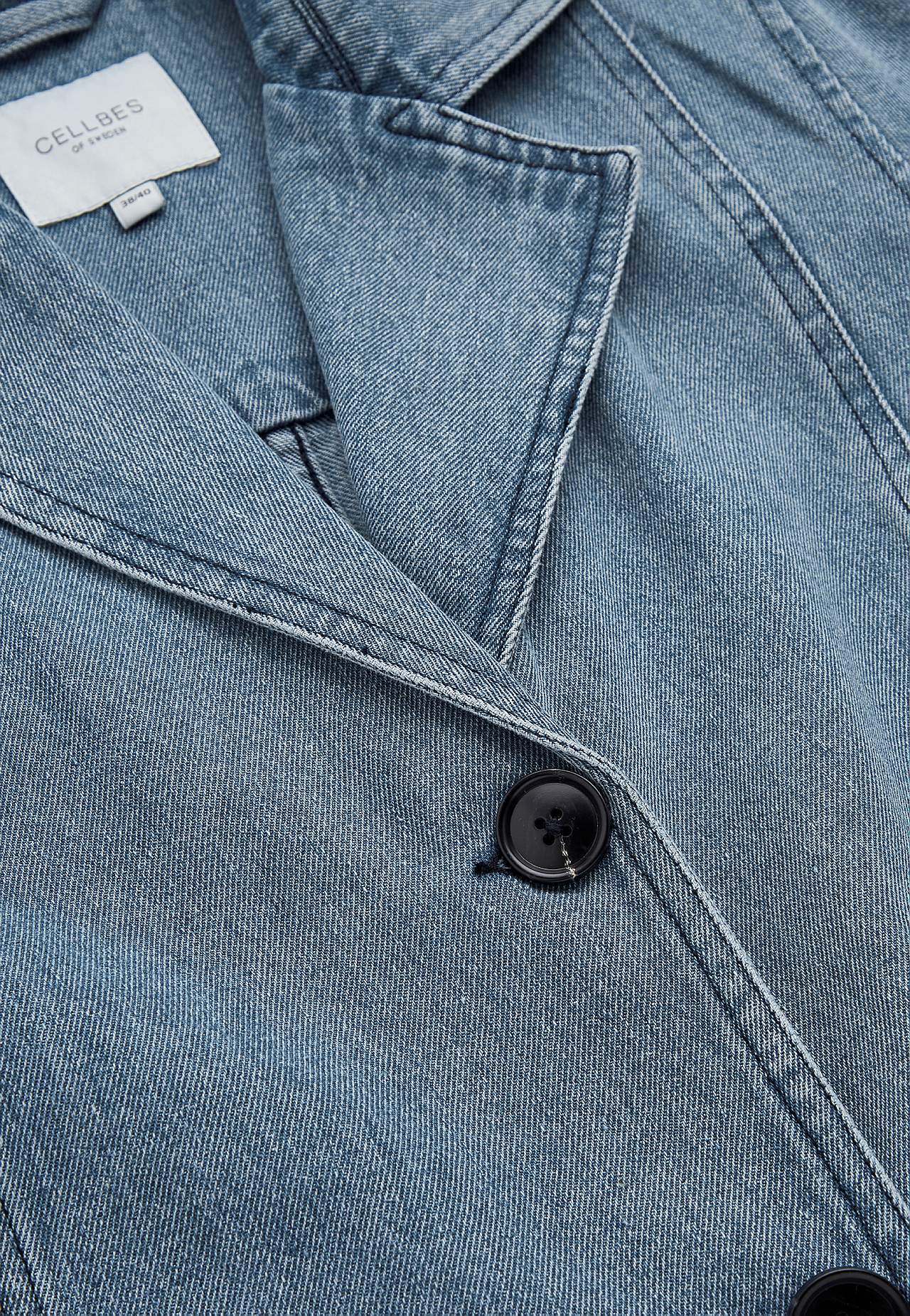 Mantel aus Denim mit Gürtelschnalle