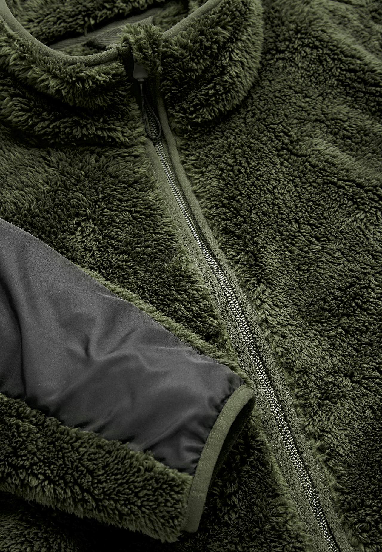 Lange Fleecejacke