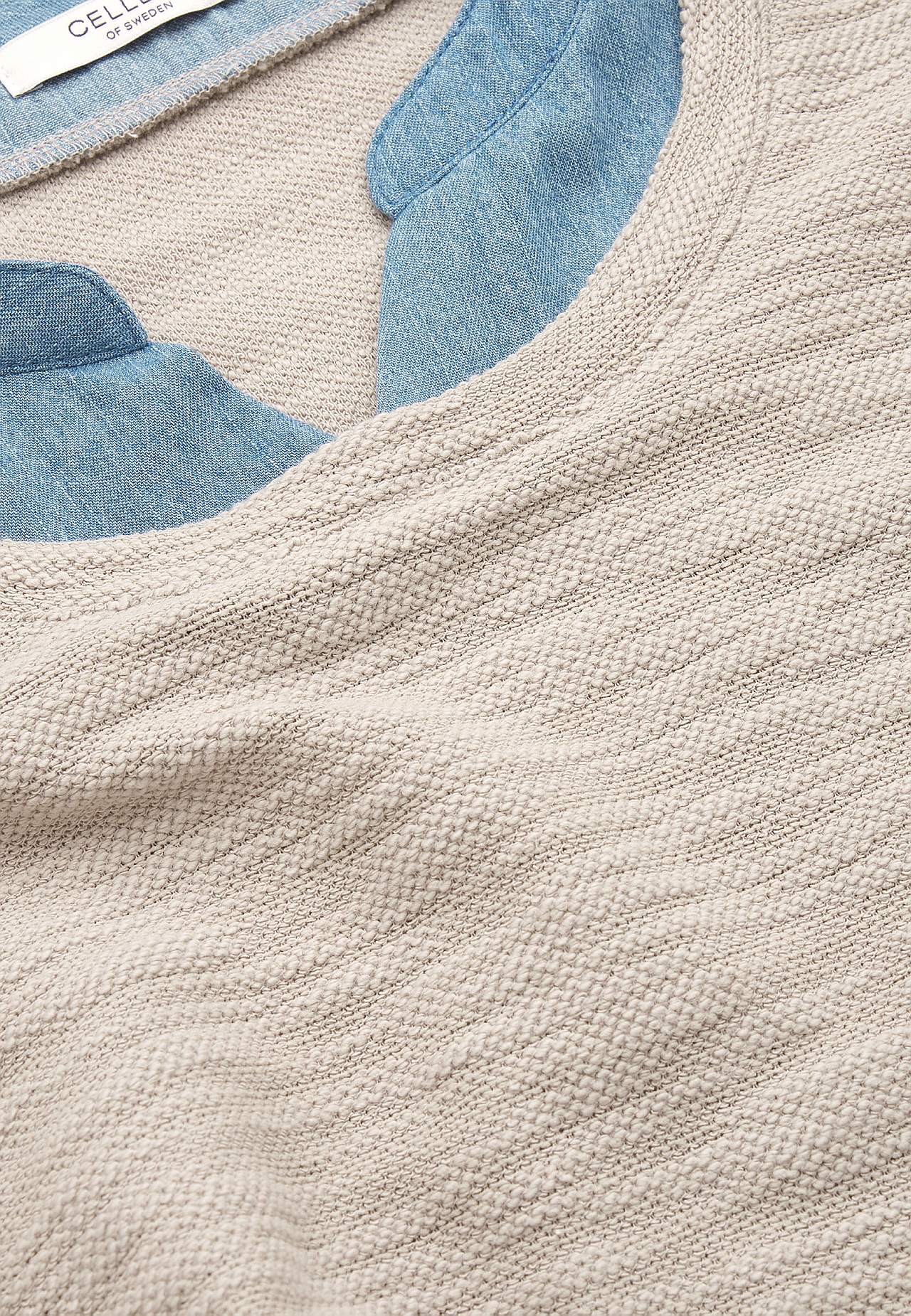 Jersey-Tunika mit Details aus Denim Denise