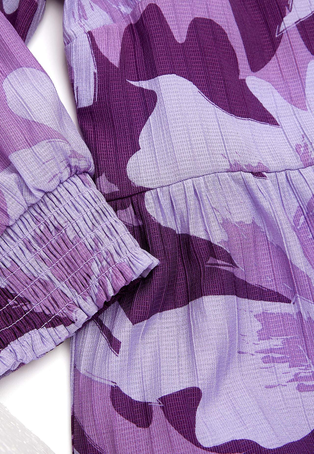 Gewebtes Kleid mit Rüschenrock