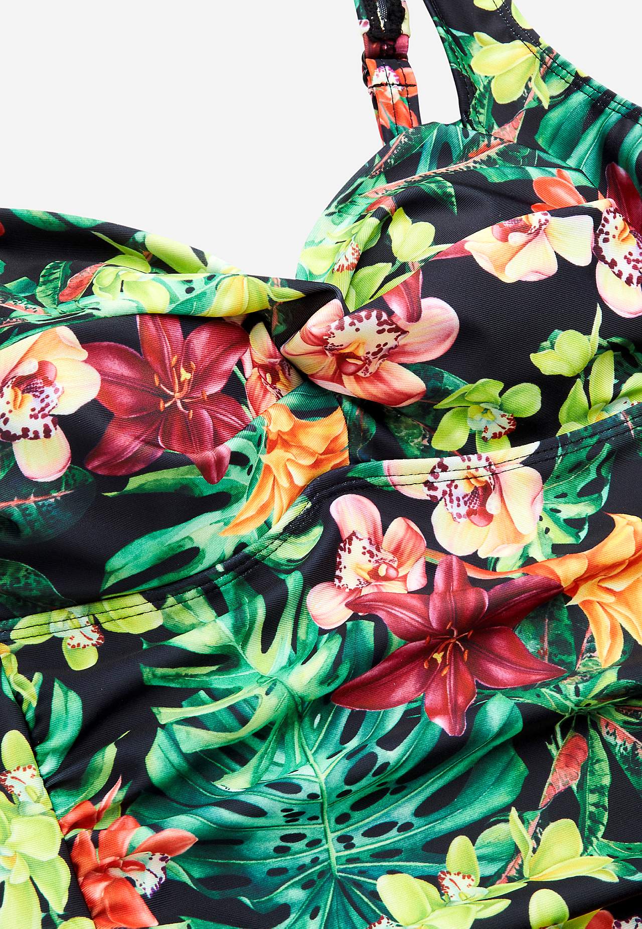 Tankini-Top mit modellierendem Effekt und einem Blumen-Muster