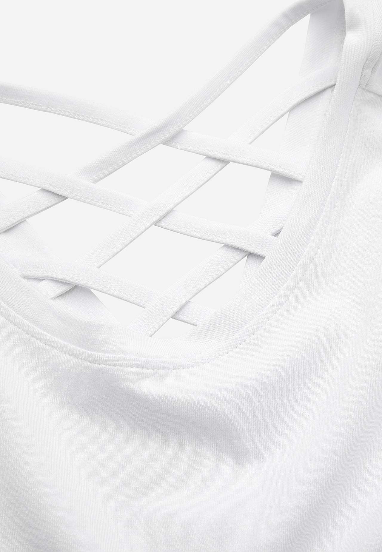 Jersey-Top mit geflochtenem Rücken-Detail