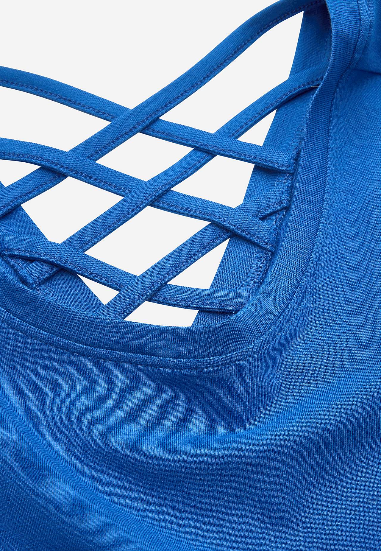 Jersey-Top mit geflochtenem Rücken-Detail