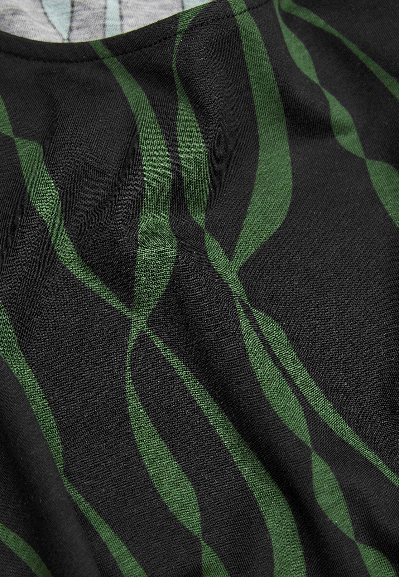 Gemusterte Jersey-Tunika mit Taschen