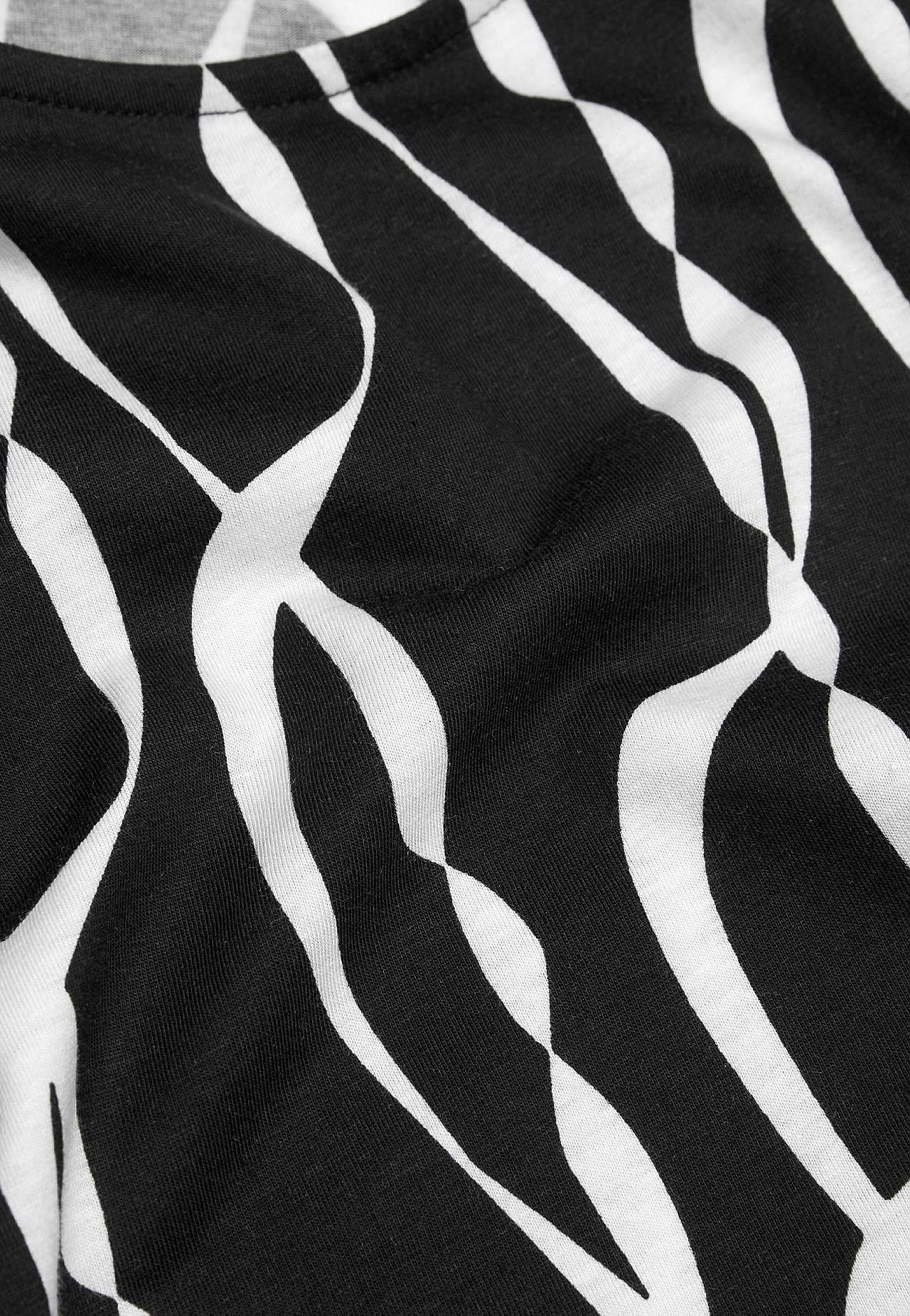 Gemusterte Jersey-Tunika mit Taschen