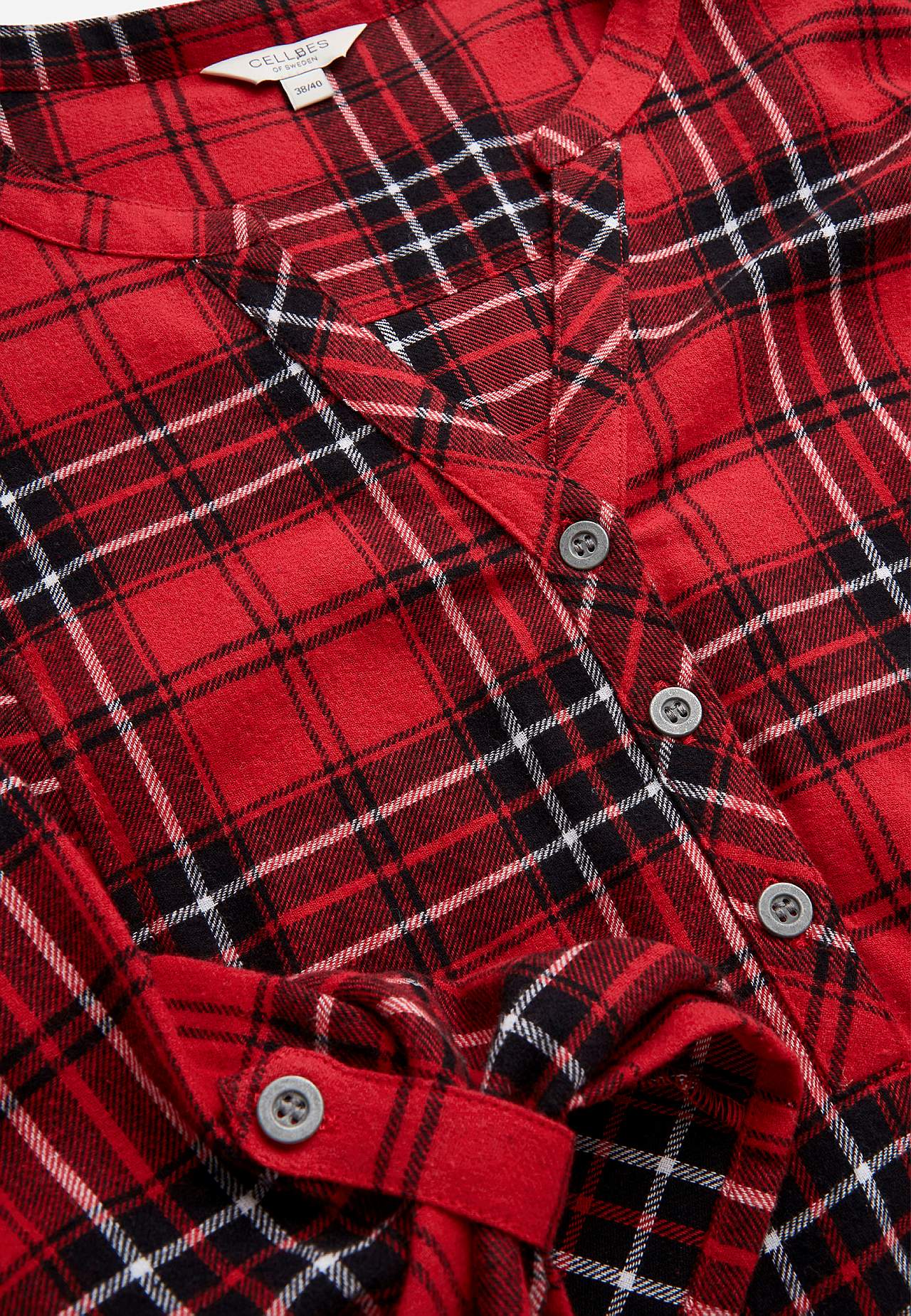 Tunika aus Flanell mit Taschen