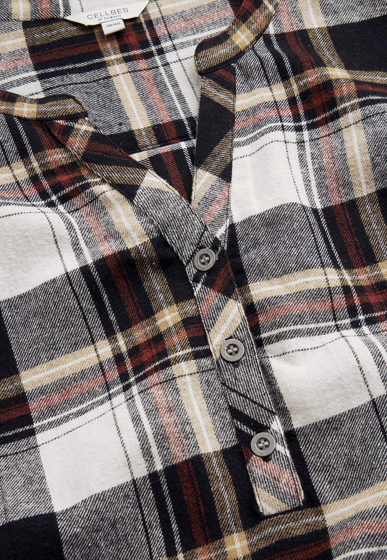 Tunika aus Flanell mit Taschen