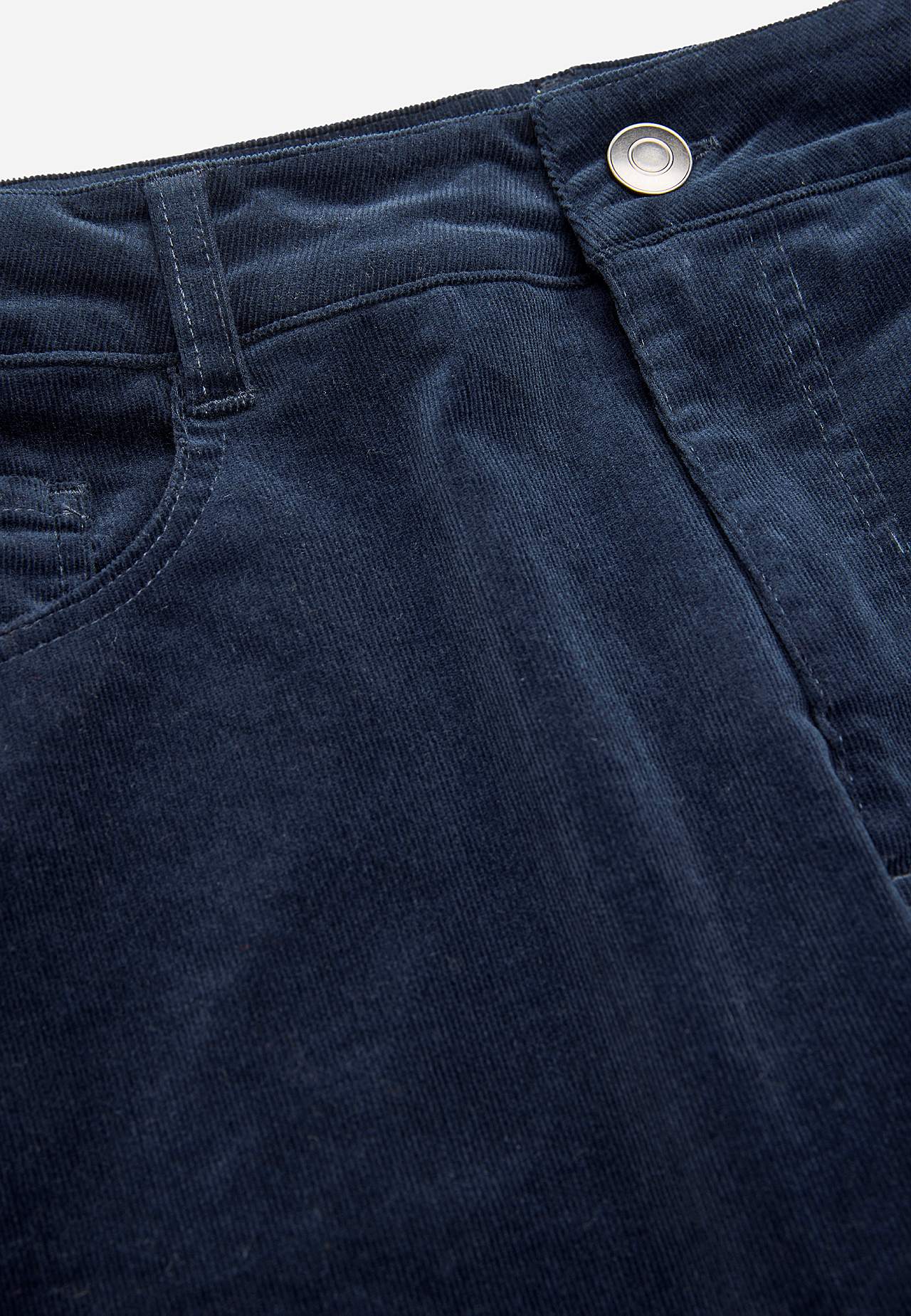 Elastische Kordhose mit breiten Beinen