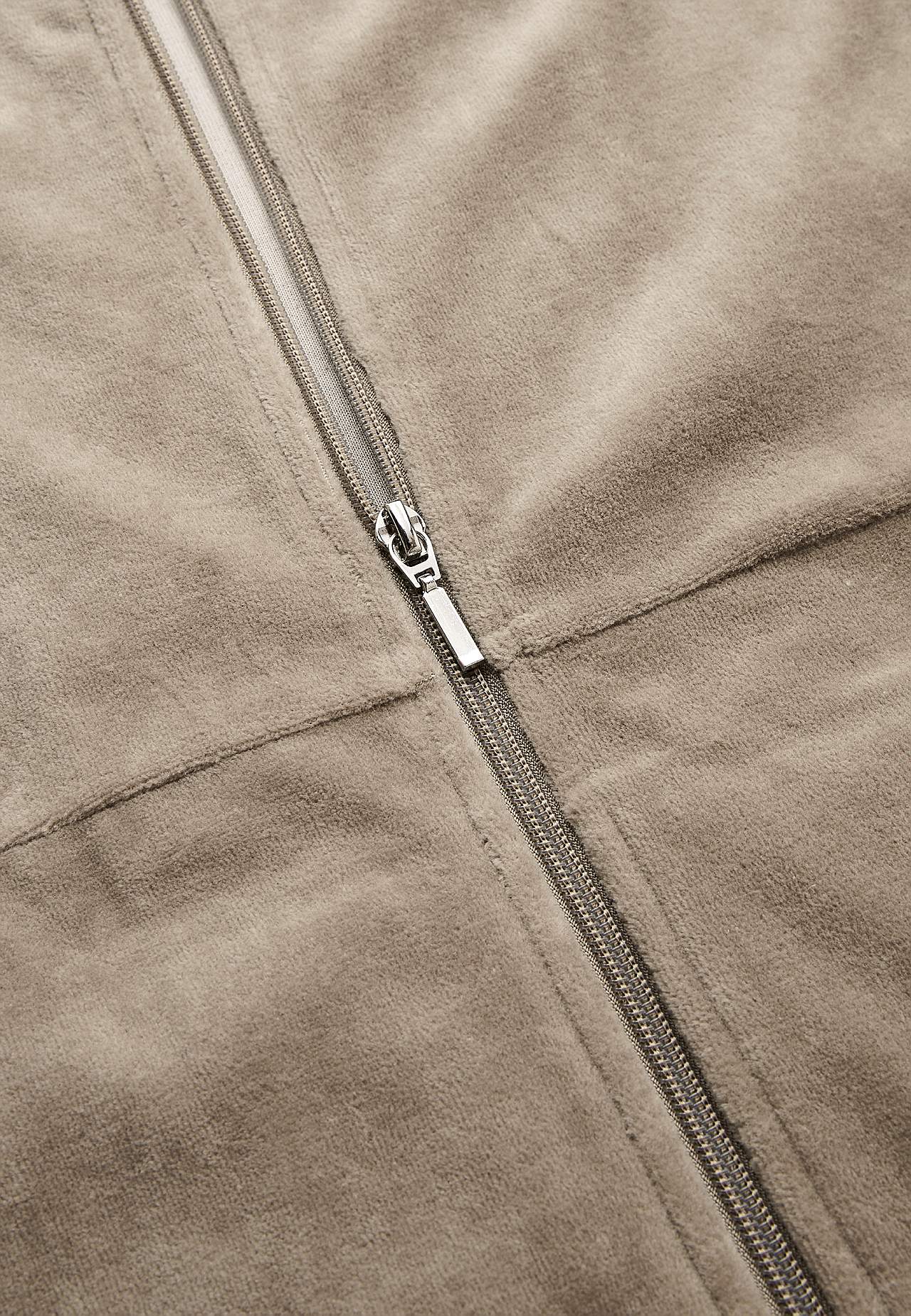 Velours-Jacke mit Verschluss