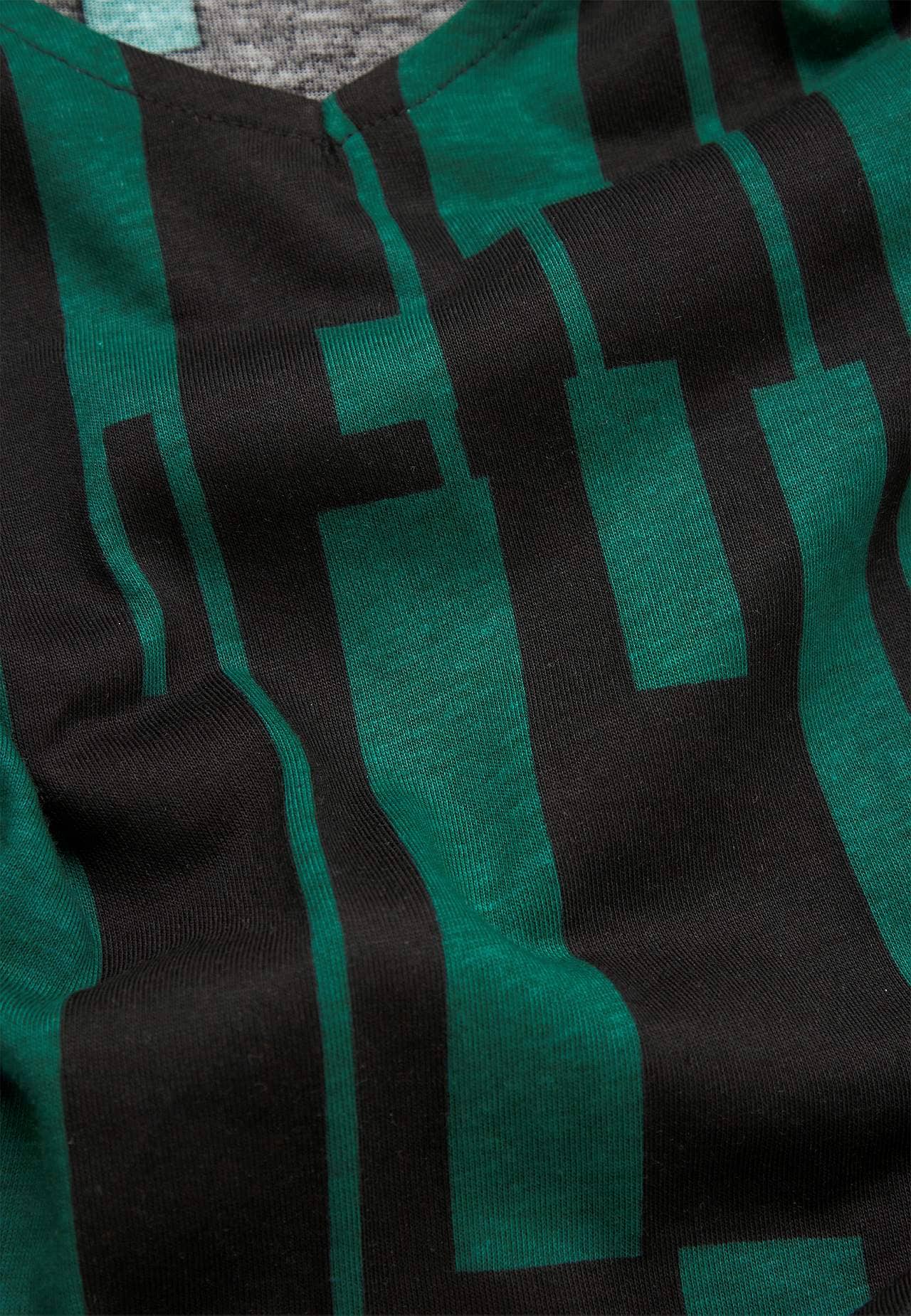 Jersey-Tunika mit Taschen und einem V-Ausschnitt