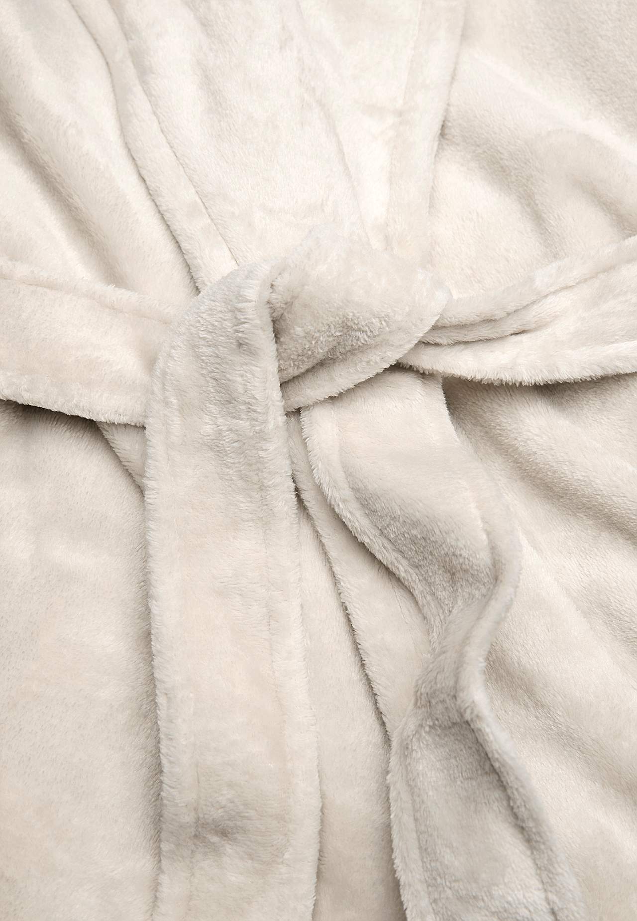 Morgenrock aus Fleece mit Kapuze