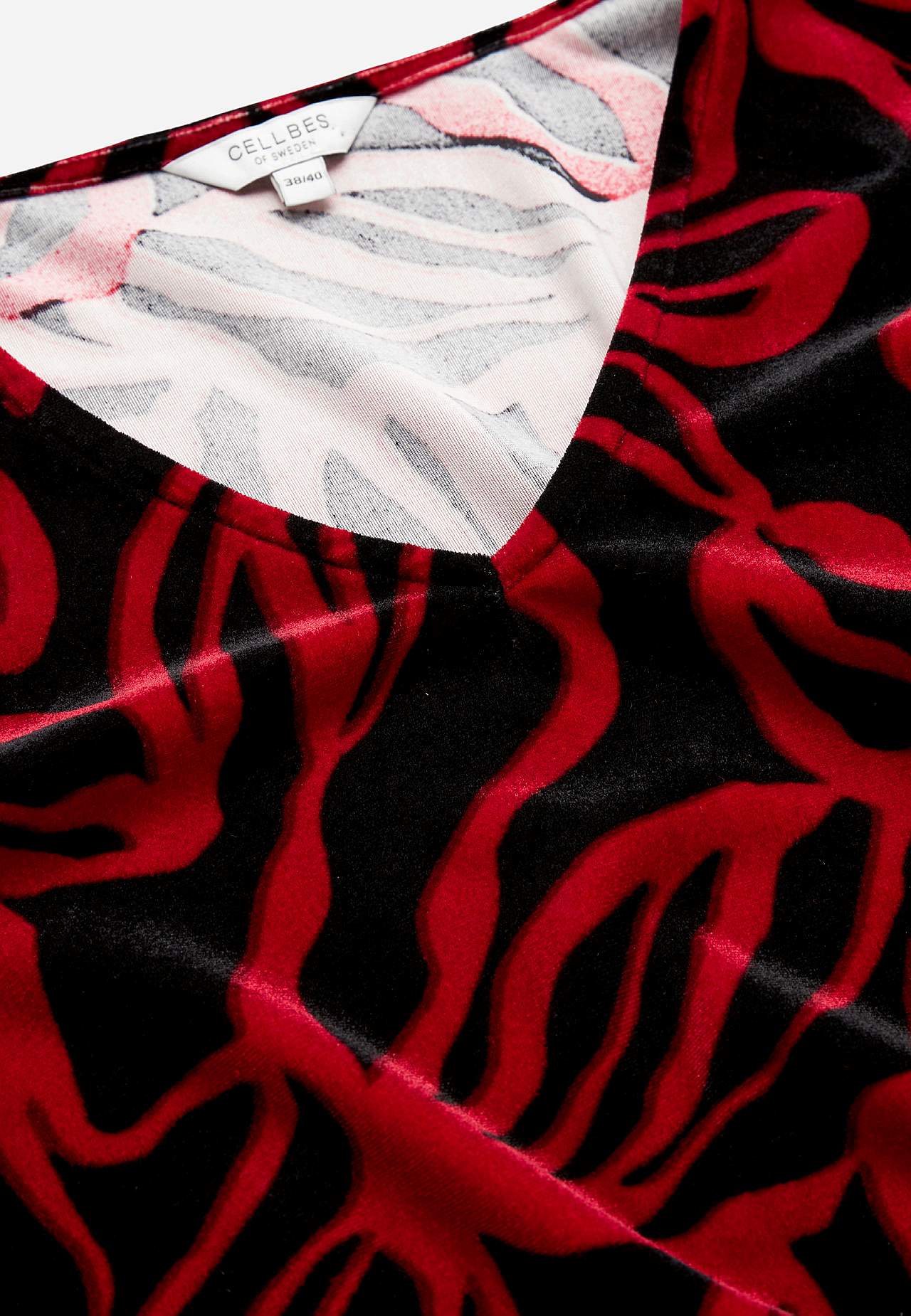 Tunika aus Samt mit gerafftem Ärmel-Detail