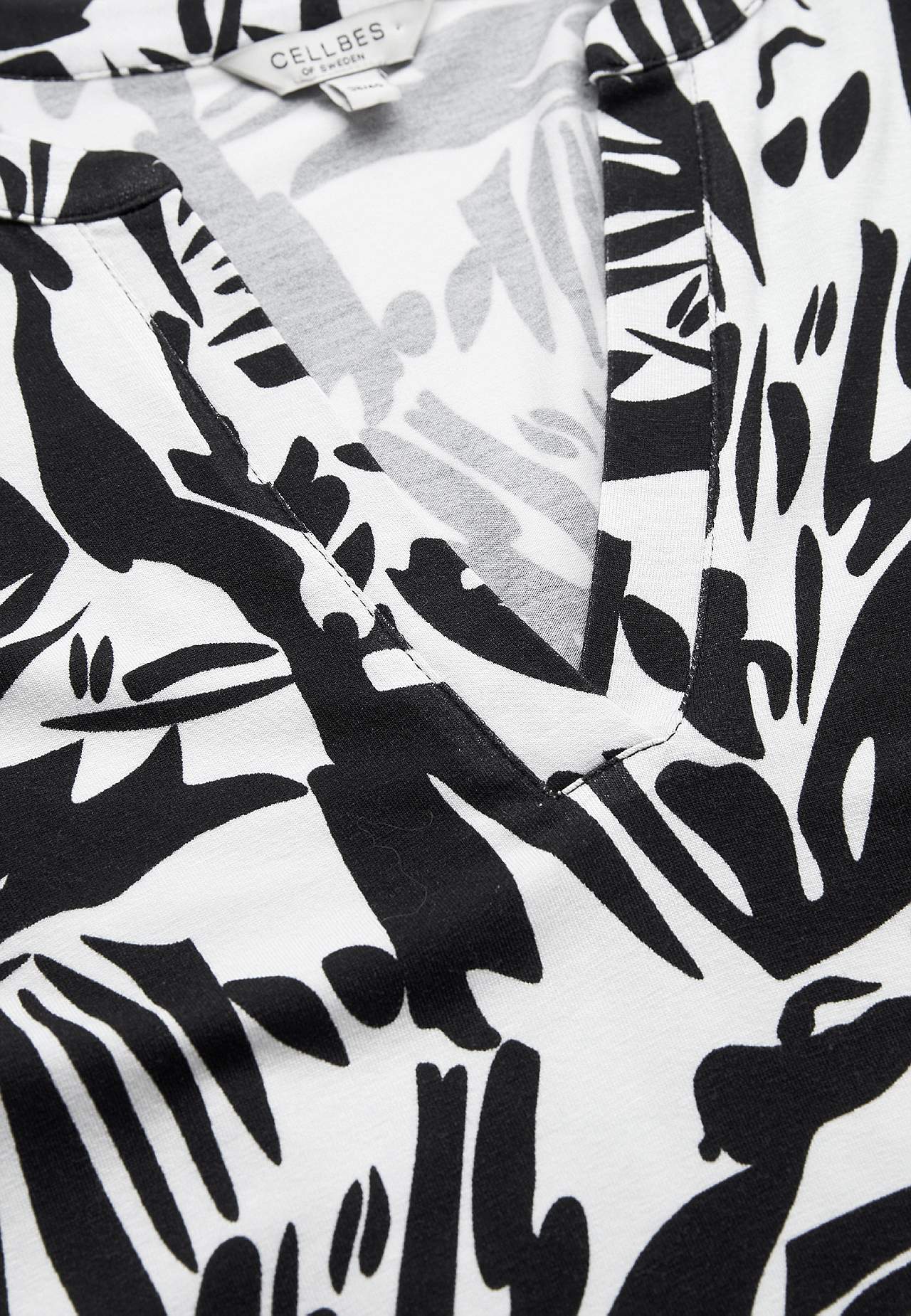 Jersey-Tunika mit einem V-Ausschnitt