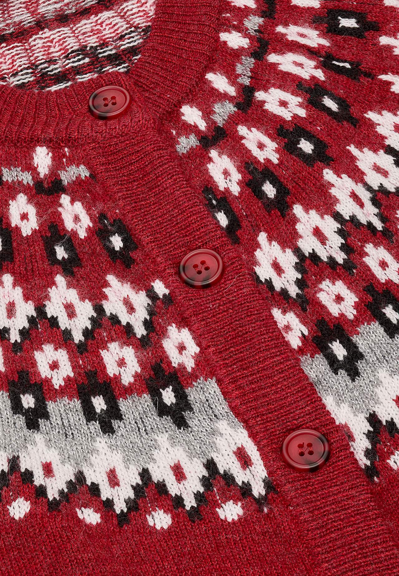 Jacquardgemusterter Cardigan