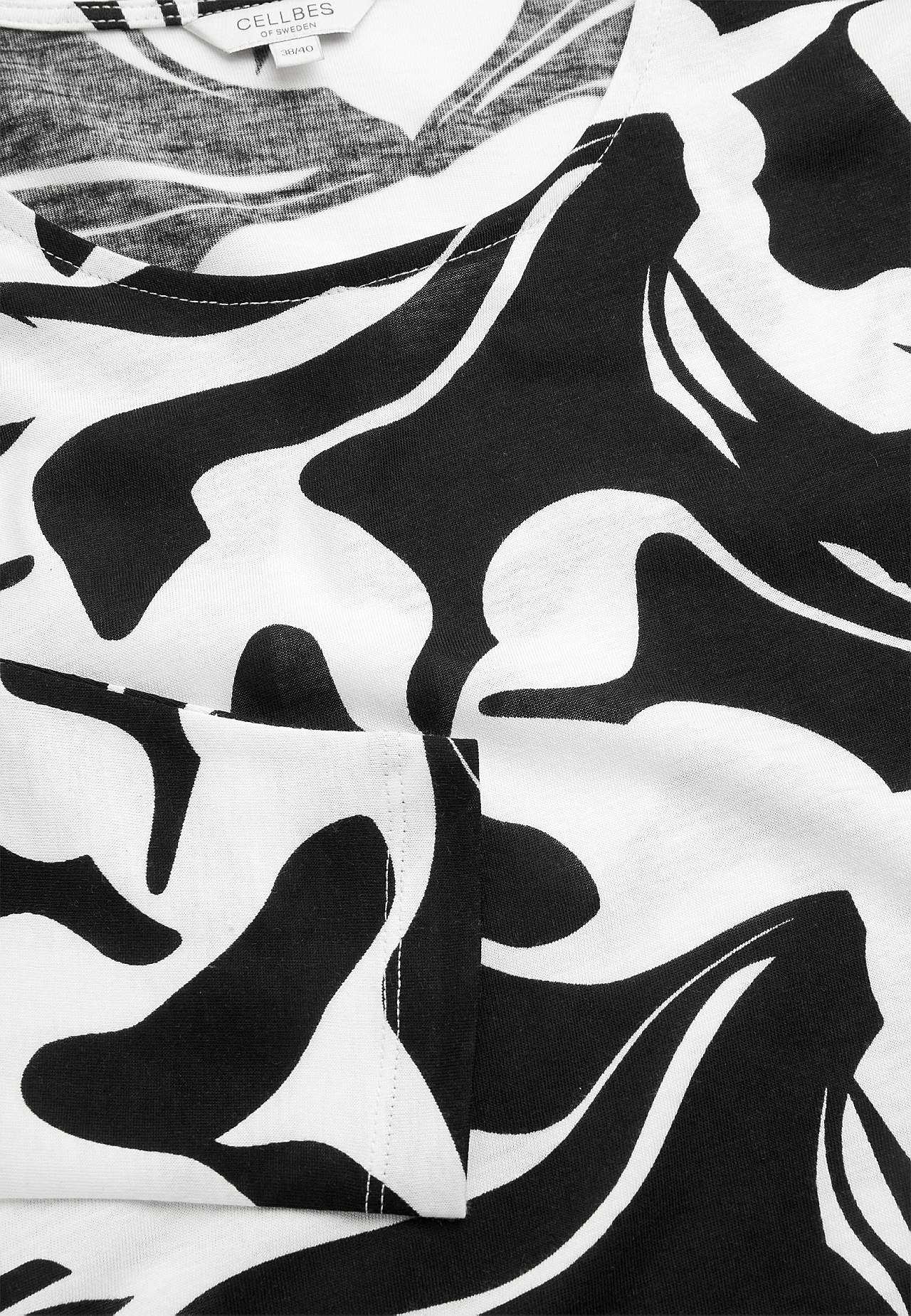 Gemusterte Jersey-Tunika mit Taschen