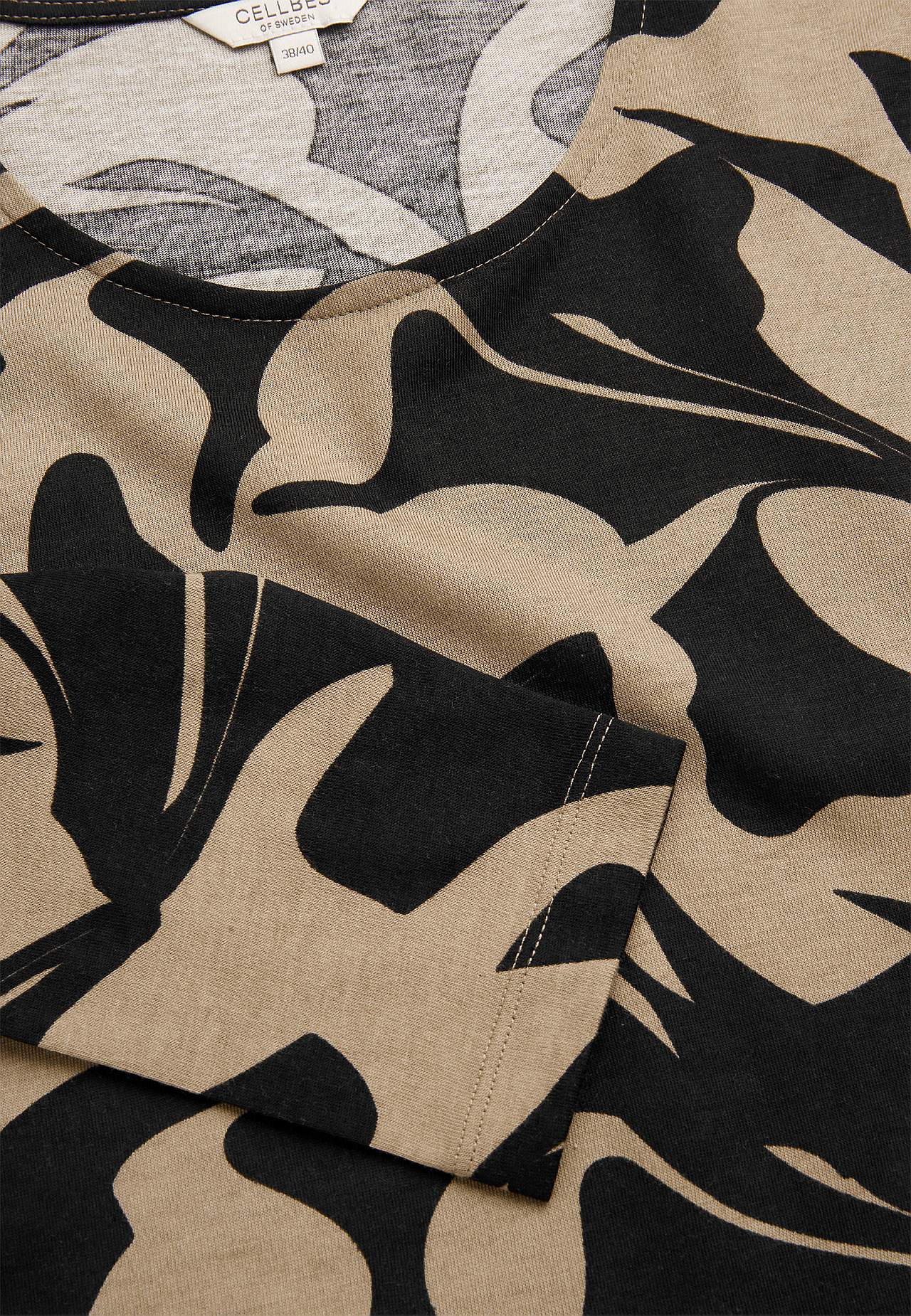Gemusterte Jersey-Tunika mit Taschen