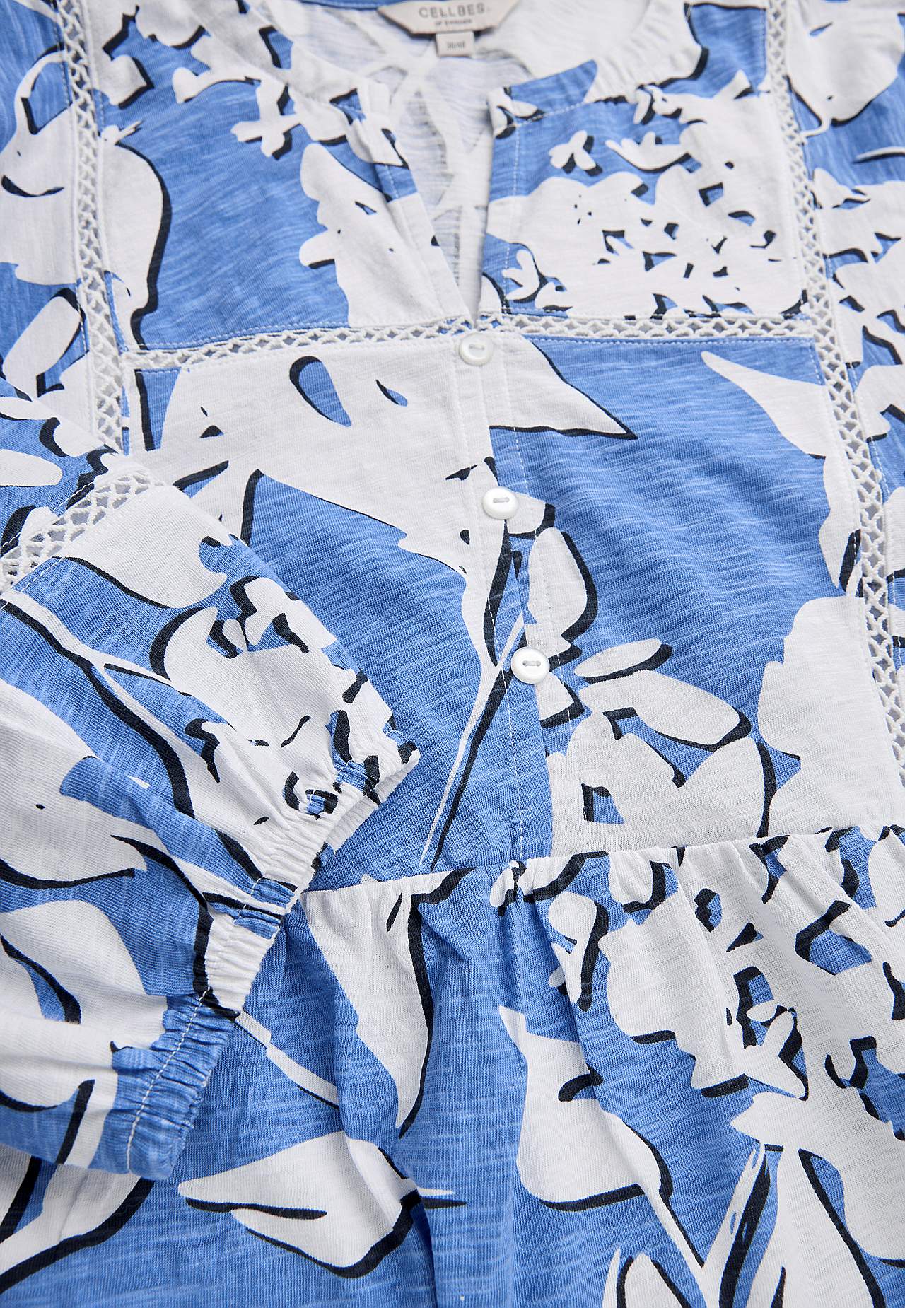 Jersey-Top mit böhmischem Stil