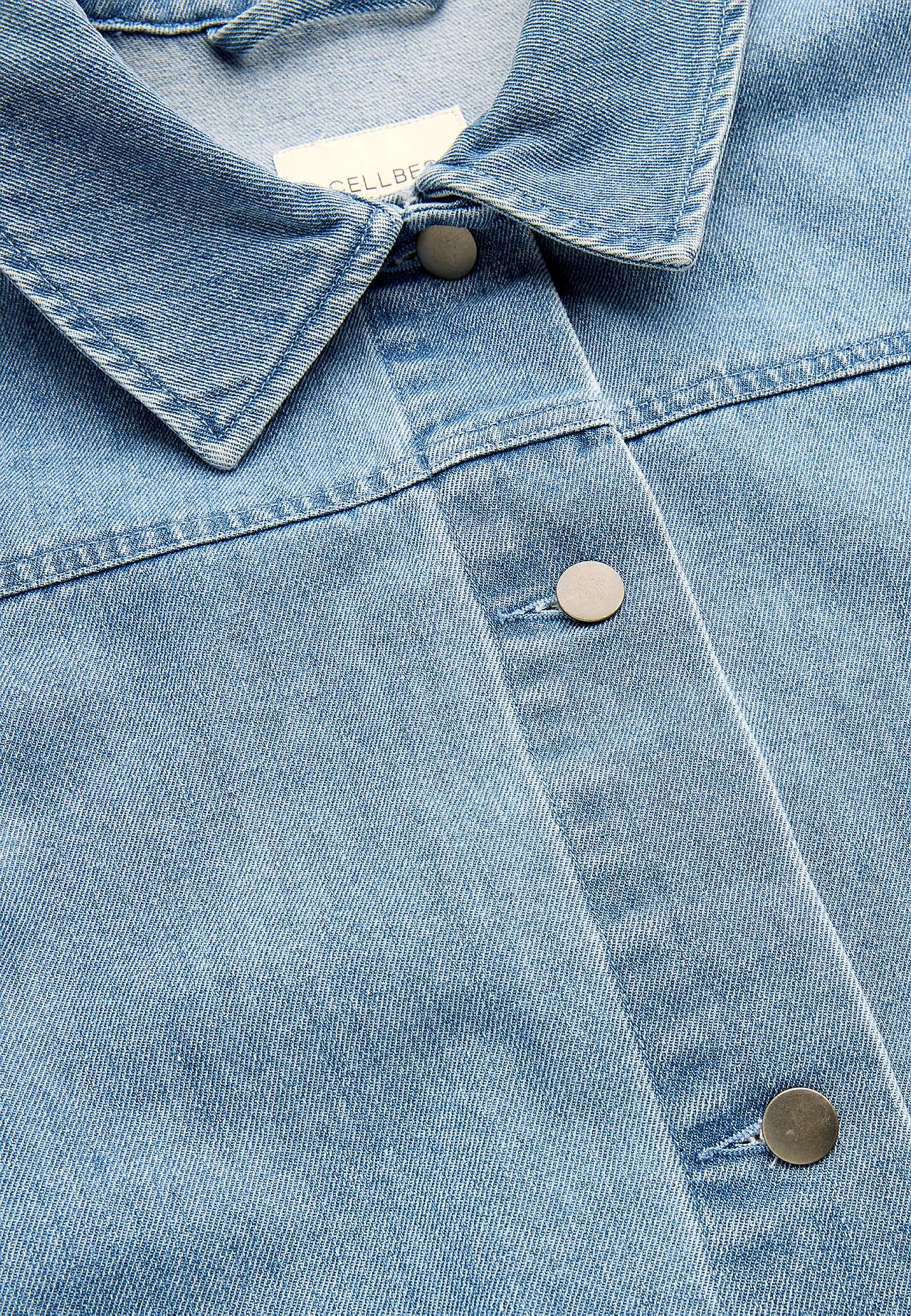 Jeansjacke mit Bindeband