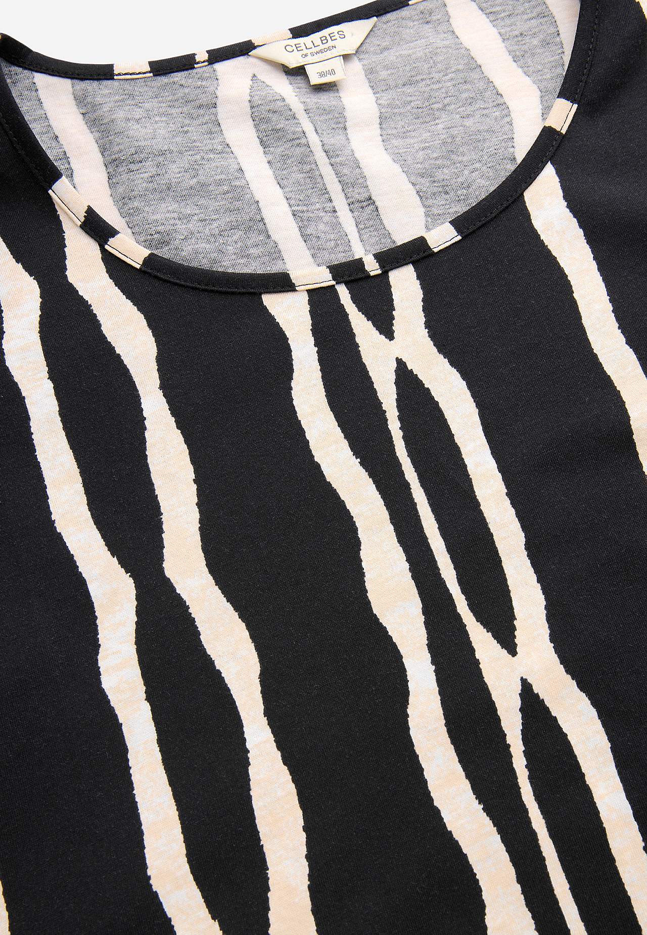 Gemustertes Jerseykleid mit Taschen