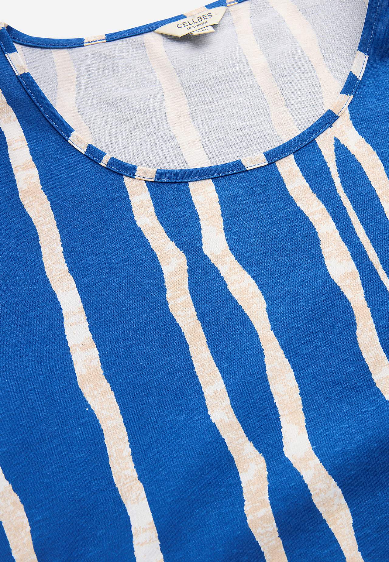 Gemustertes Jerseykleid mit Taschen