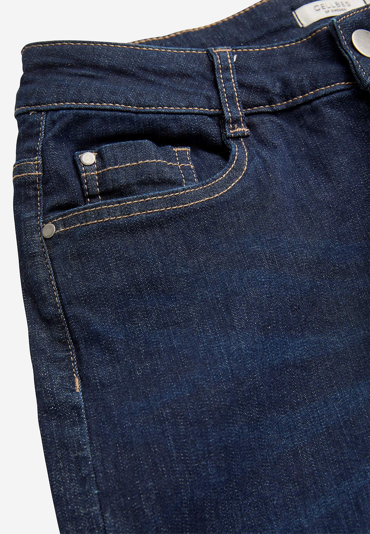Breite, lange Jeans mit hoher Taille
