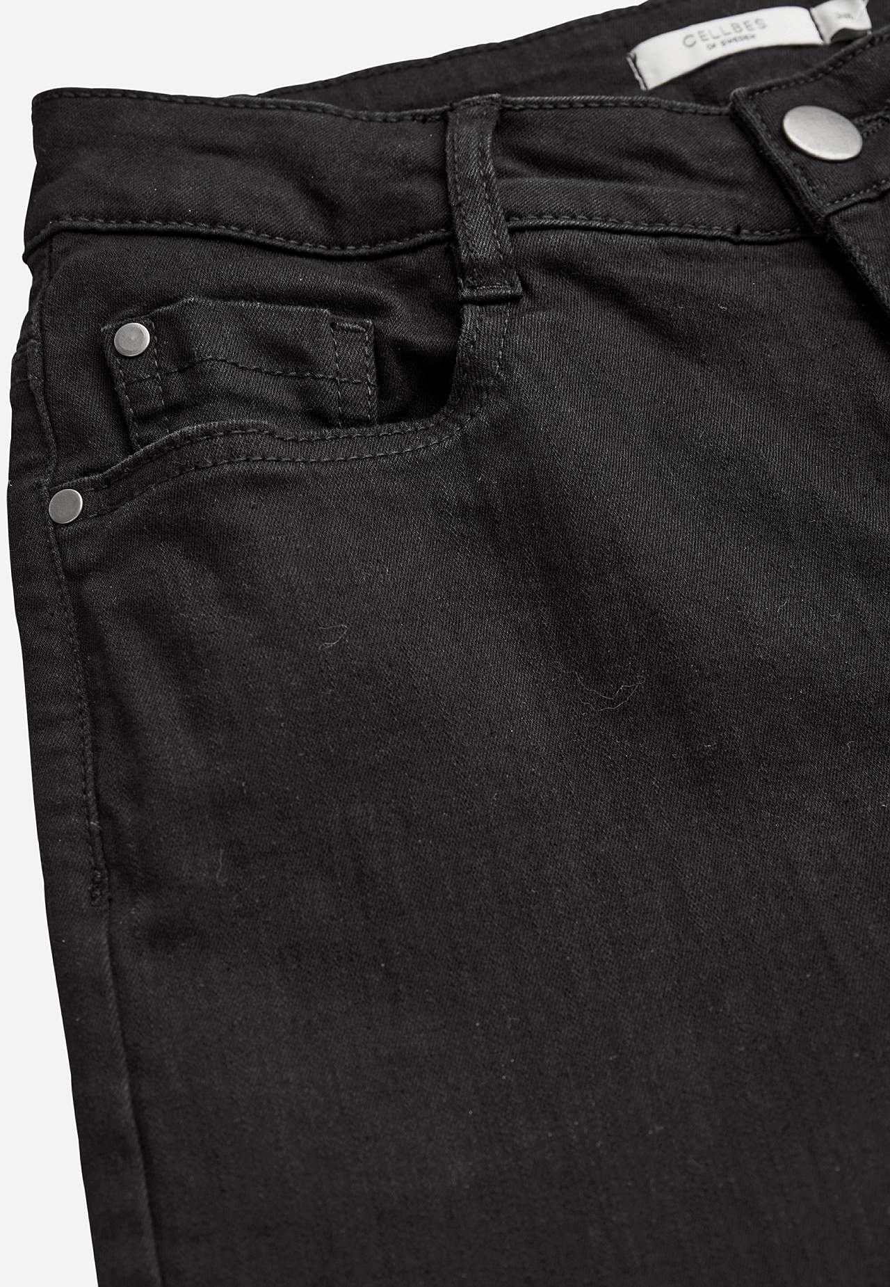 Breite, lange Jeans mit hoher Taille