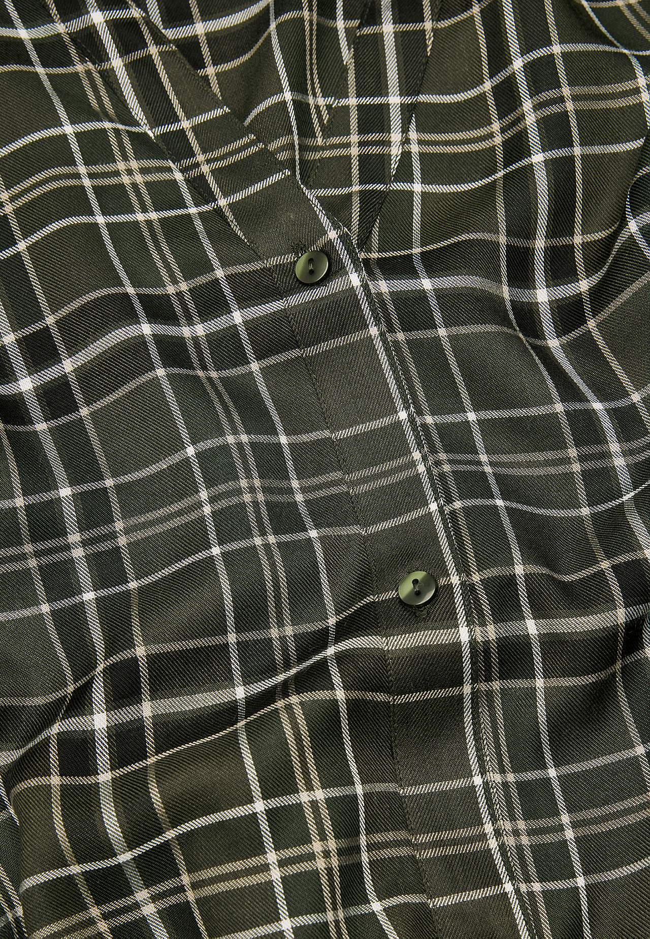 Gewebtes Hemdkleid mit Taschen