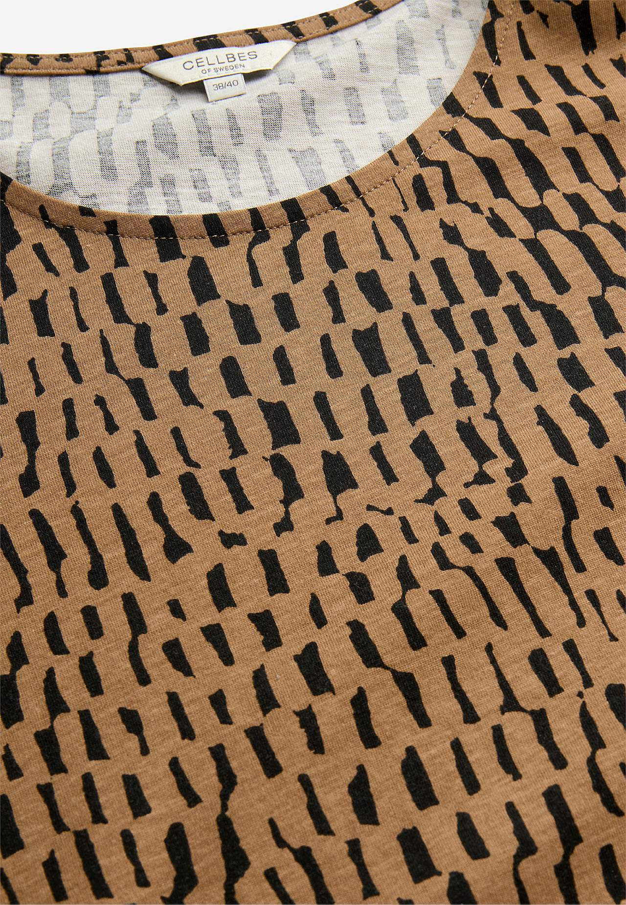Gemusterte Jersey-Tunika mit Taschen