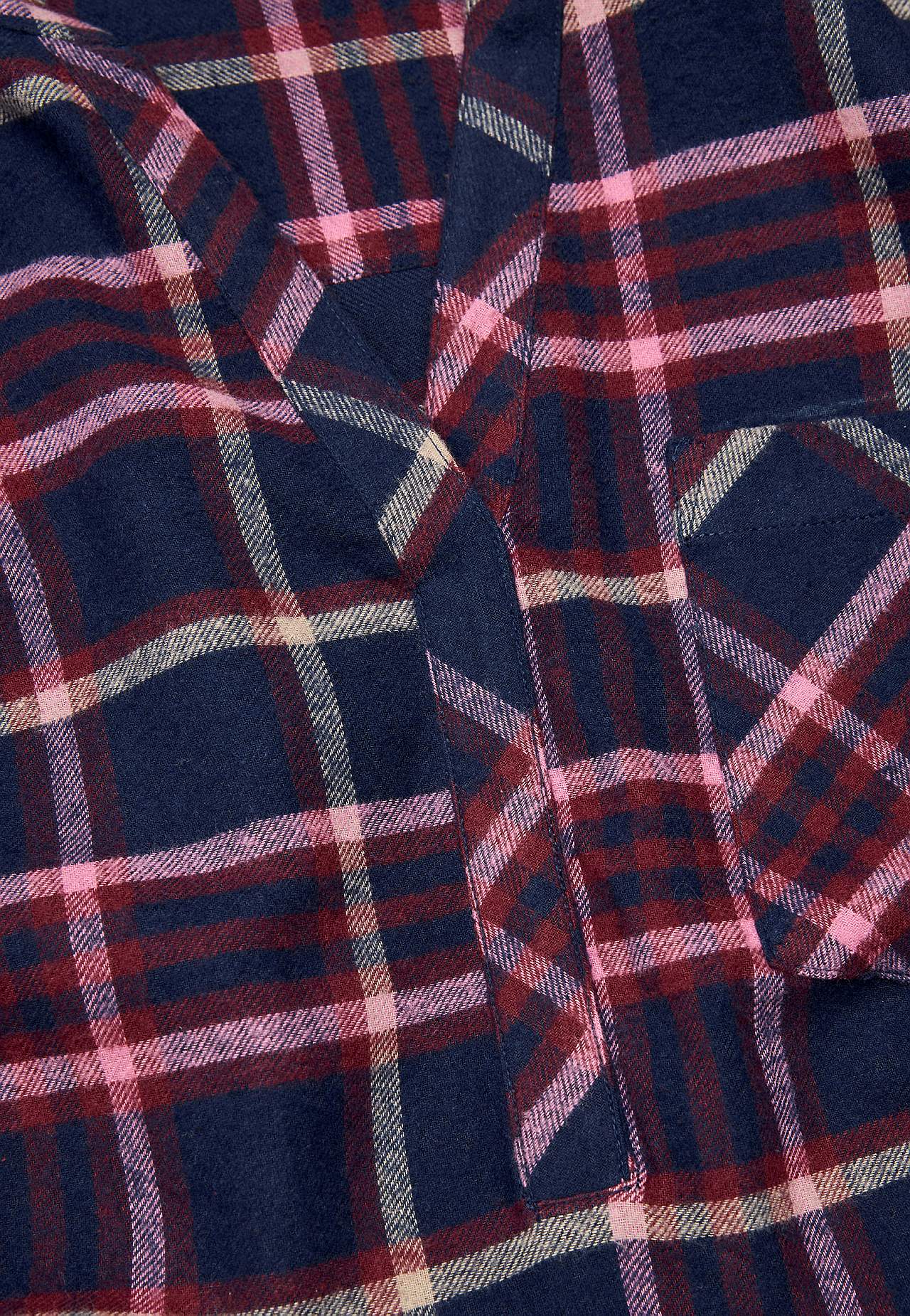 Bluse aus Flanell mit Brusttasche