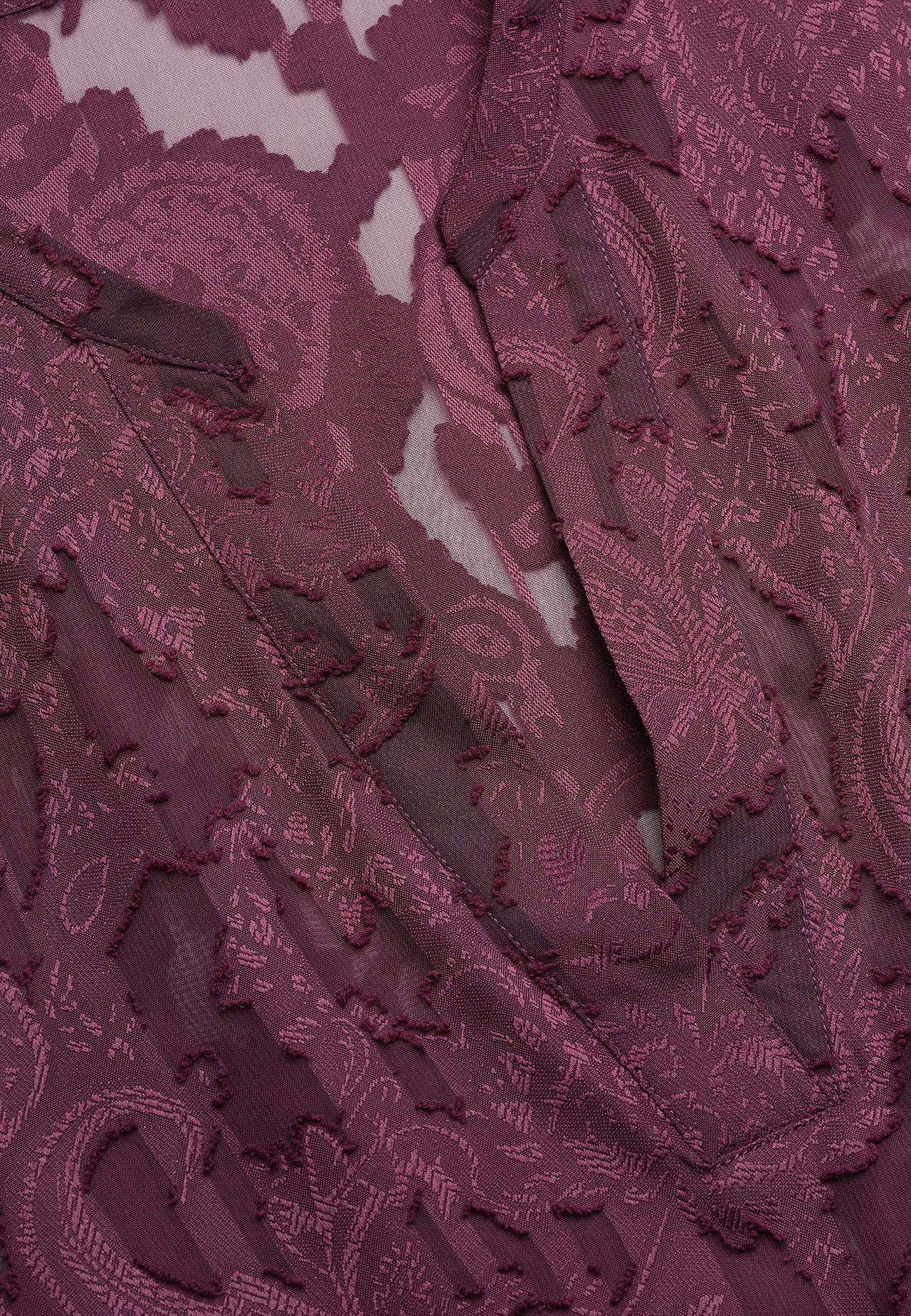 Durchsichtige Bluse mit Jacquard-Gewebe