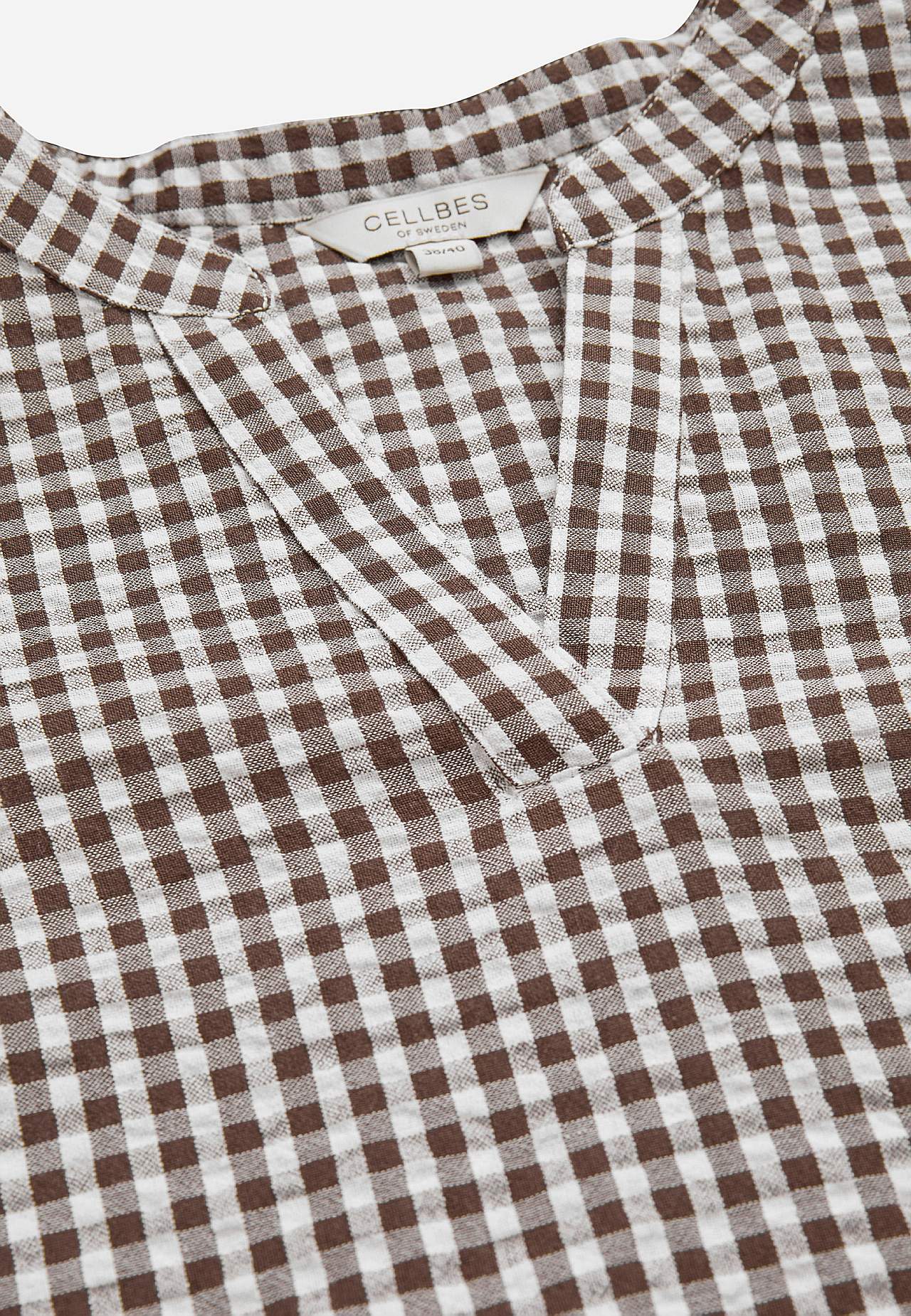 Kleinkarierte Bluse aus Seersucker