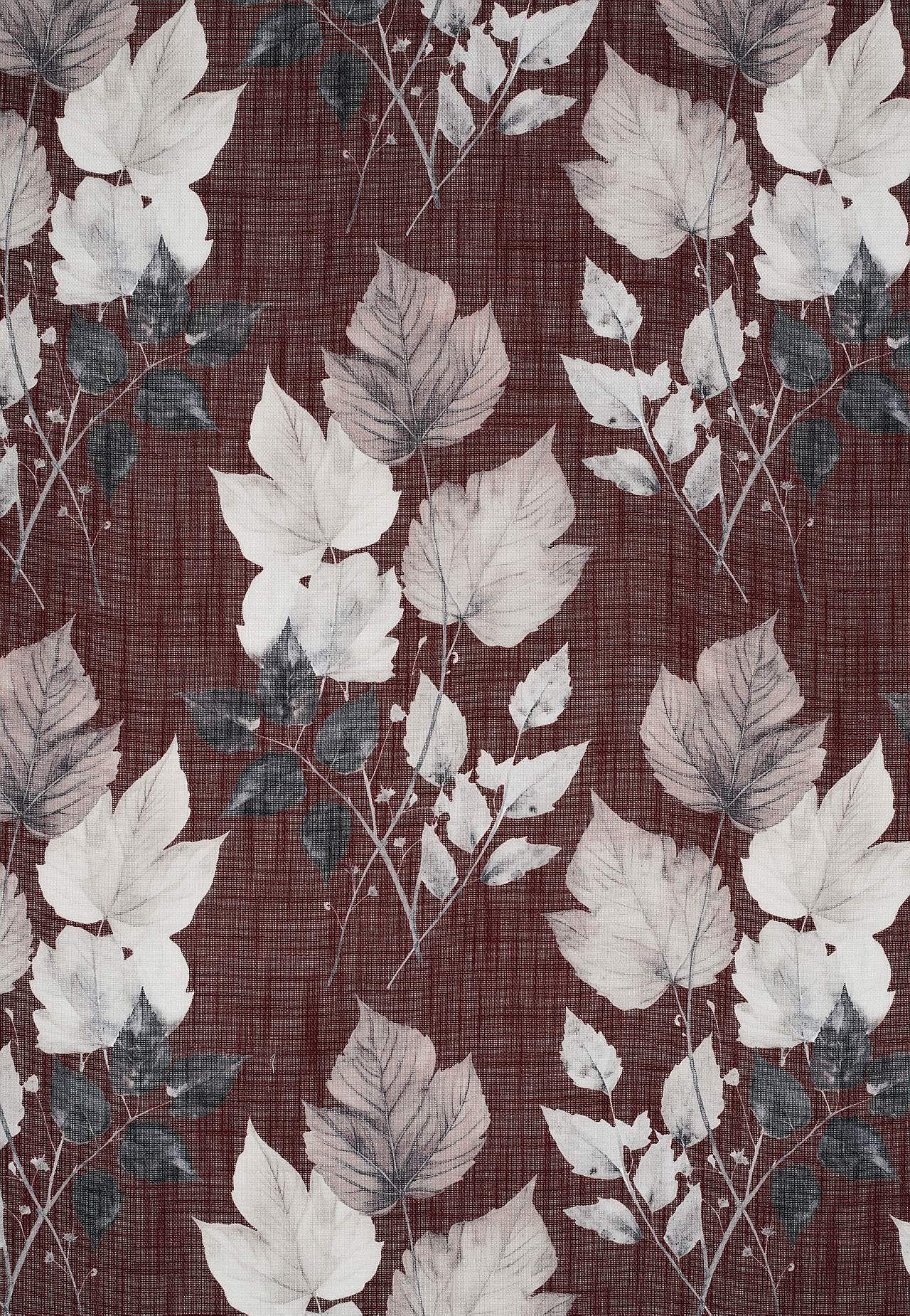 Querbehang mit Multiband mit Blattmuster