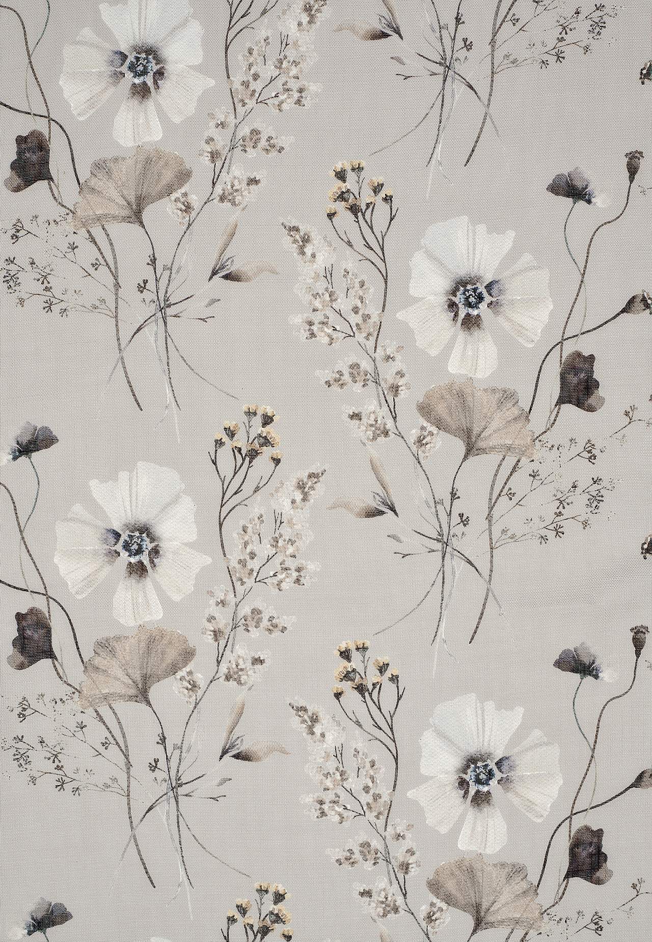 Querbehang mit Multiband mit einem Blumen-Muster