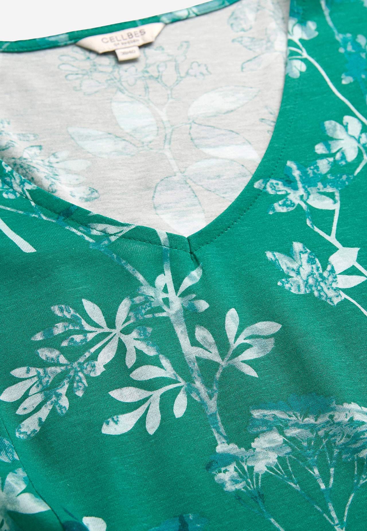 Gemustertes Jerseykleid mit Taschen