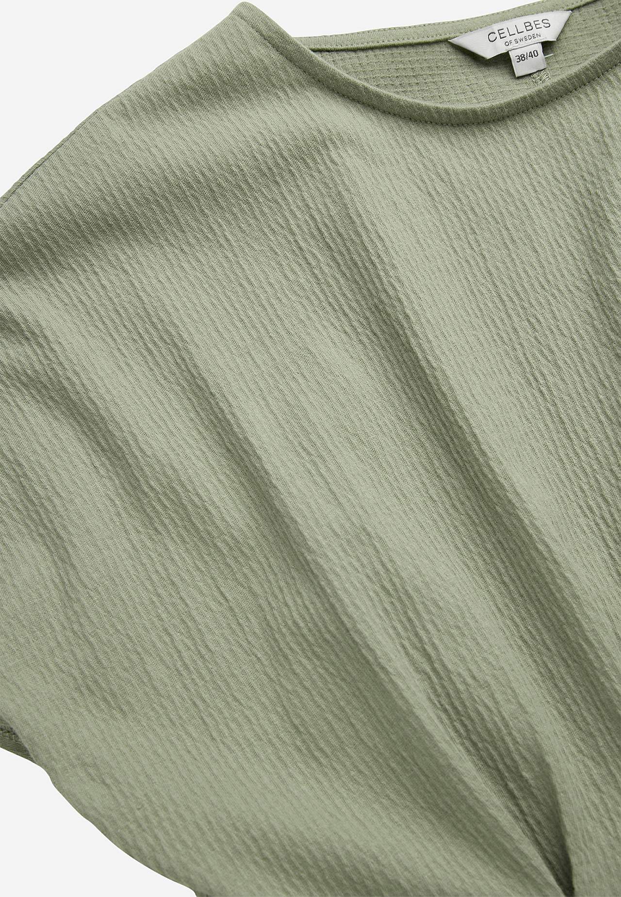 Kleid aus zerknittertem Baumwolljersey