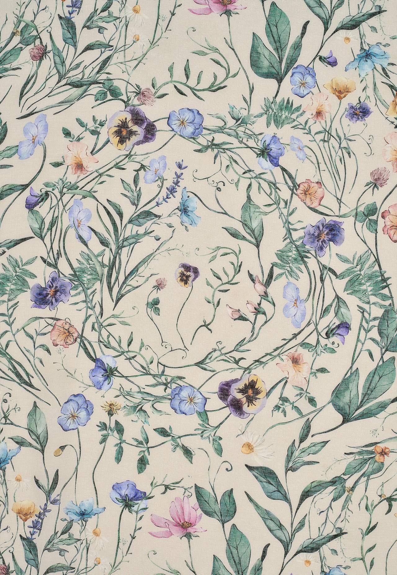 Multiband-Vorhänge mit einem Blumen-Muster 2er-Pack