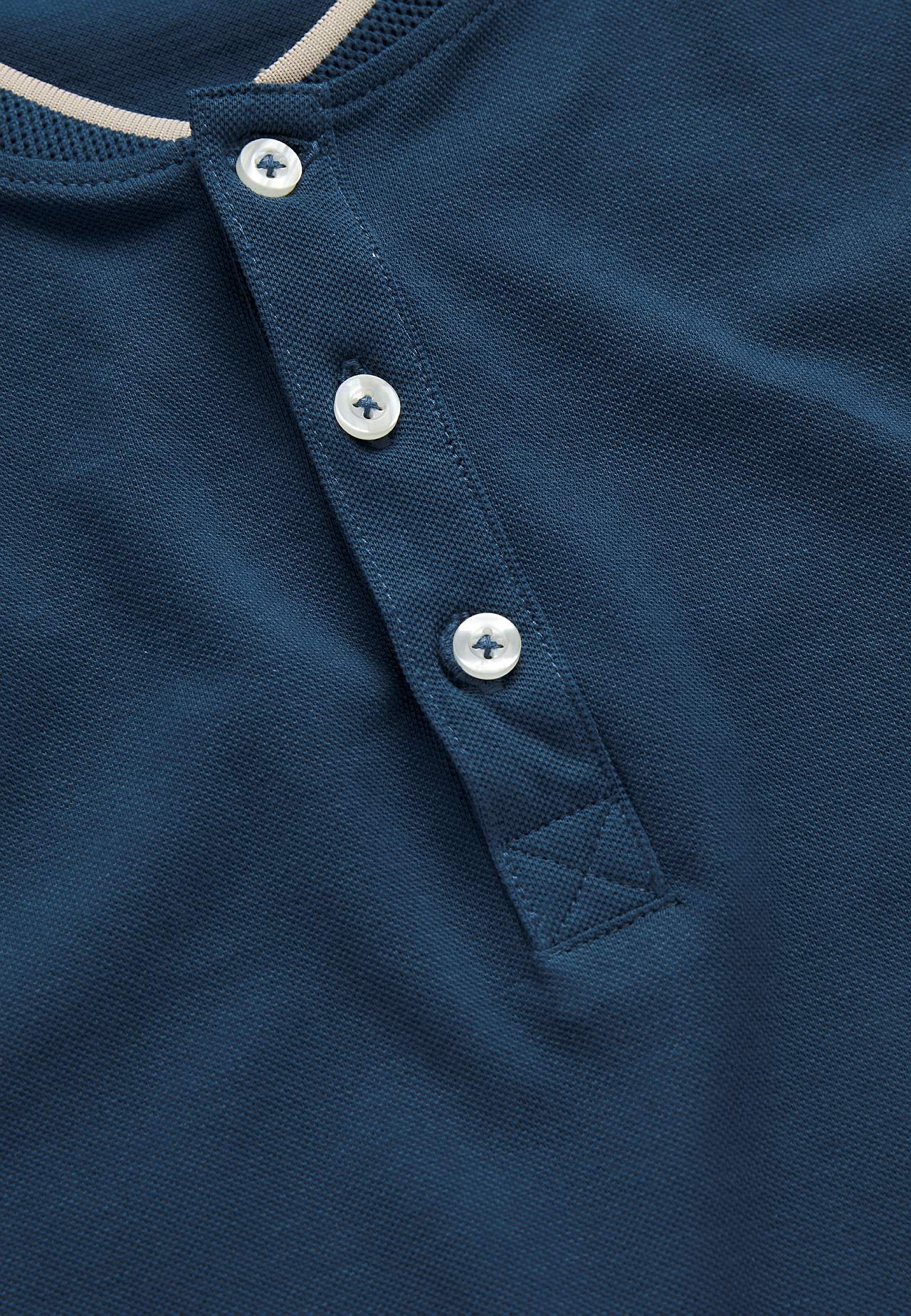Langärmliges Pikeeshirt aus Baumwolle