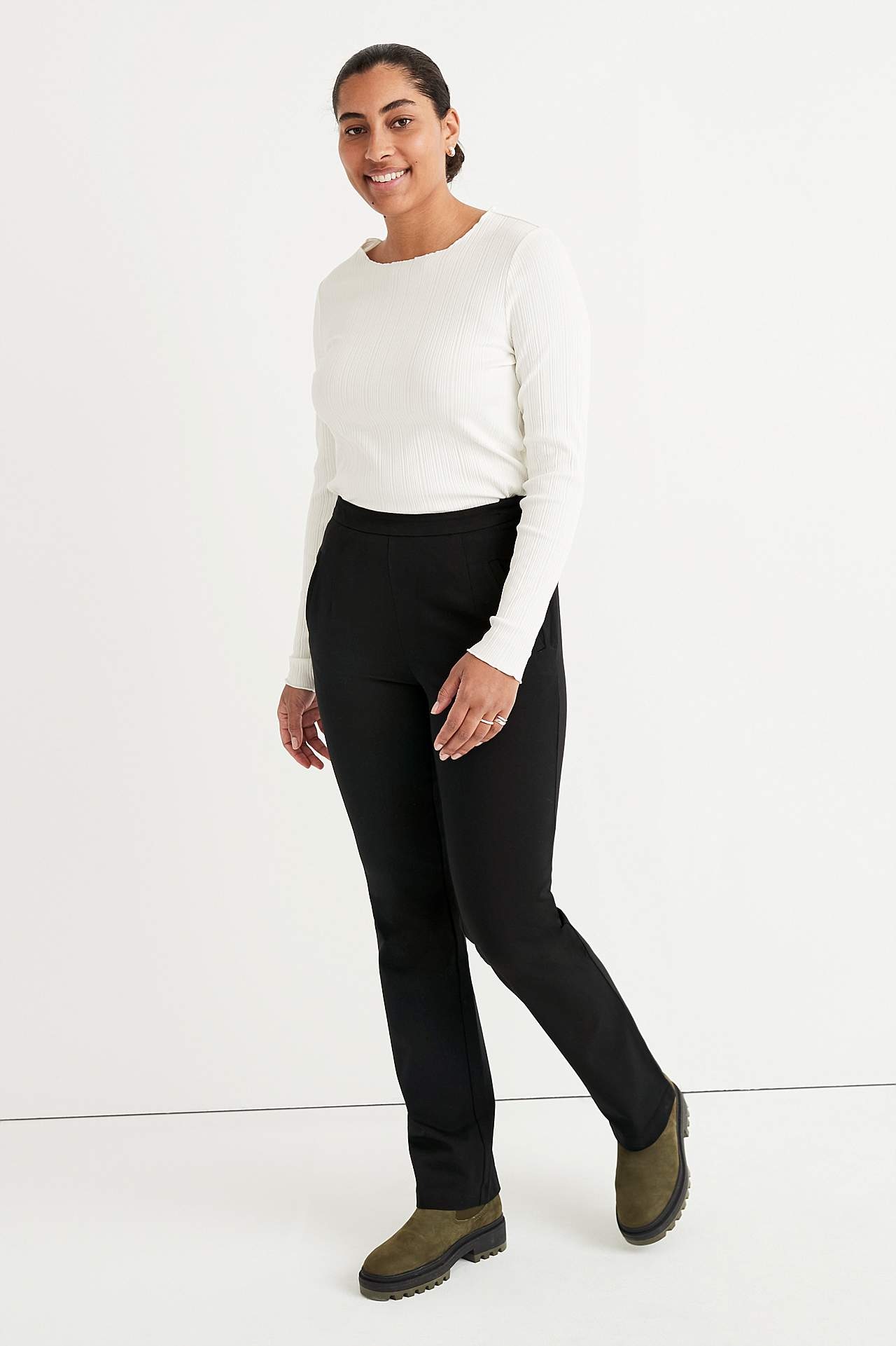 Gerade Hose mit Stretch