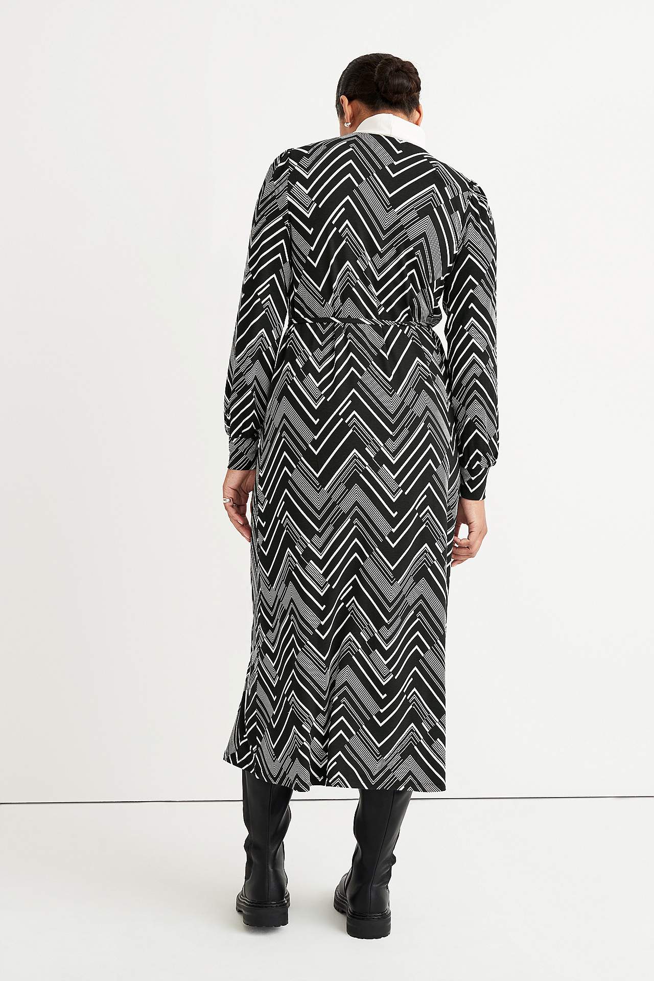 Gemustertes, langes Jerseykleid Joan