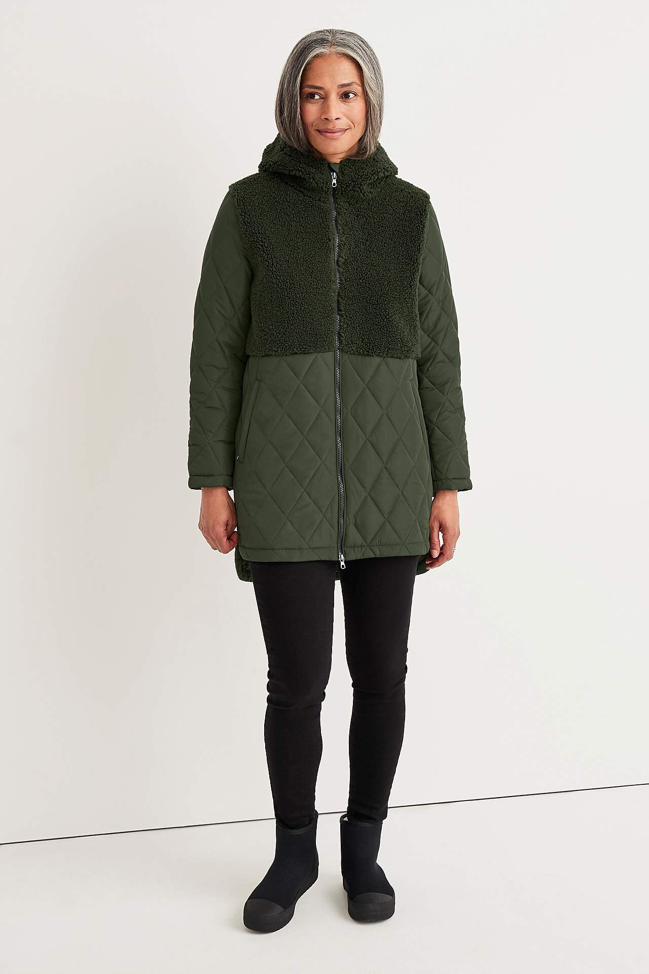 Gesteppte Jacke mit Pilé-Details Silvia