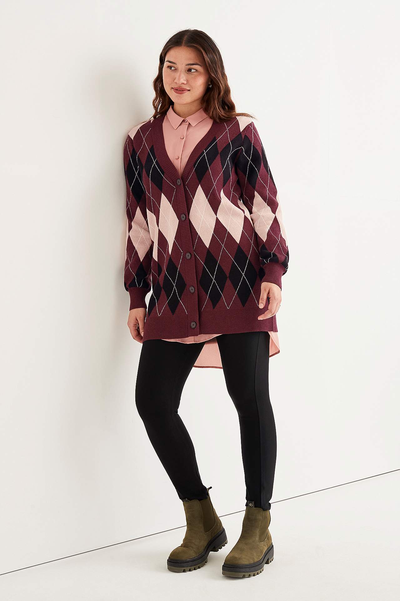 Cardigan mit einem Strickmuster