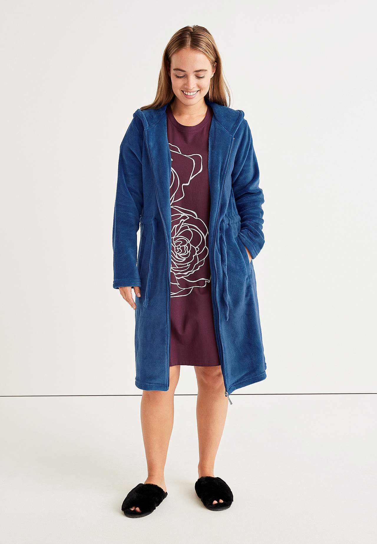 Morgenrock aus Fleece Karin
